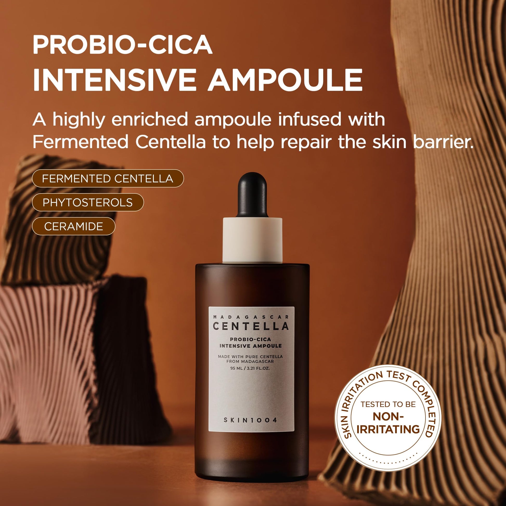 SKIN1004 Probio Cica Intensive Ampoule, Centella Serum for Face with Ceramide, Facial Serum for