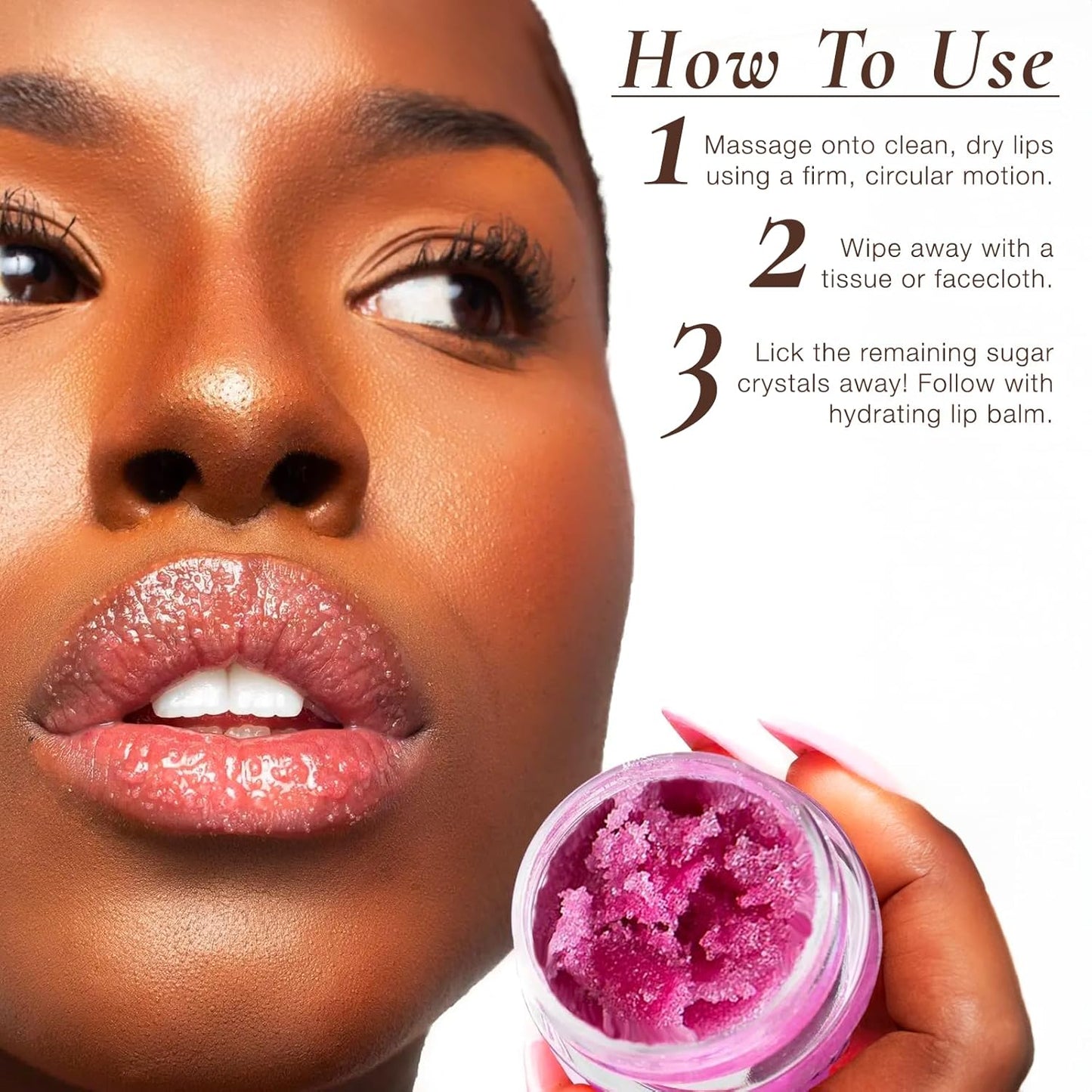 Sara Happ The Passion Fruit Lip Scrub - Gently Exfoliate, Polish, and Revitalize Dry Lips with Sugar Crystals, Jojoba, and Grape Oils. Vegan, 0.5 oz