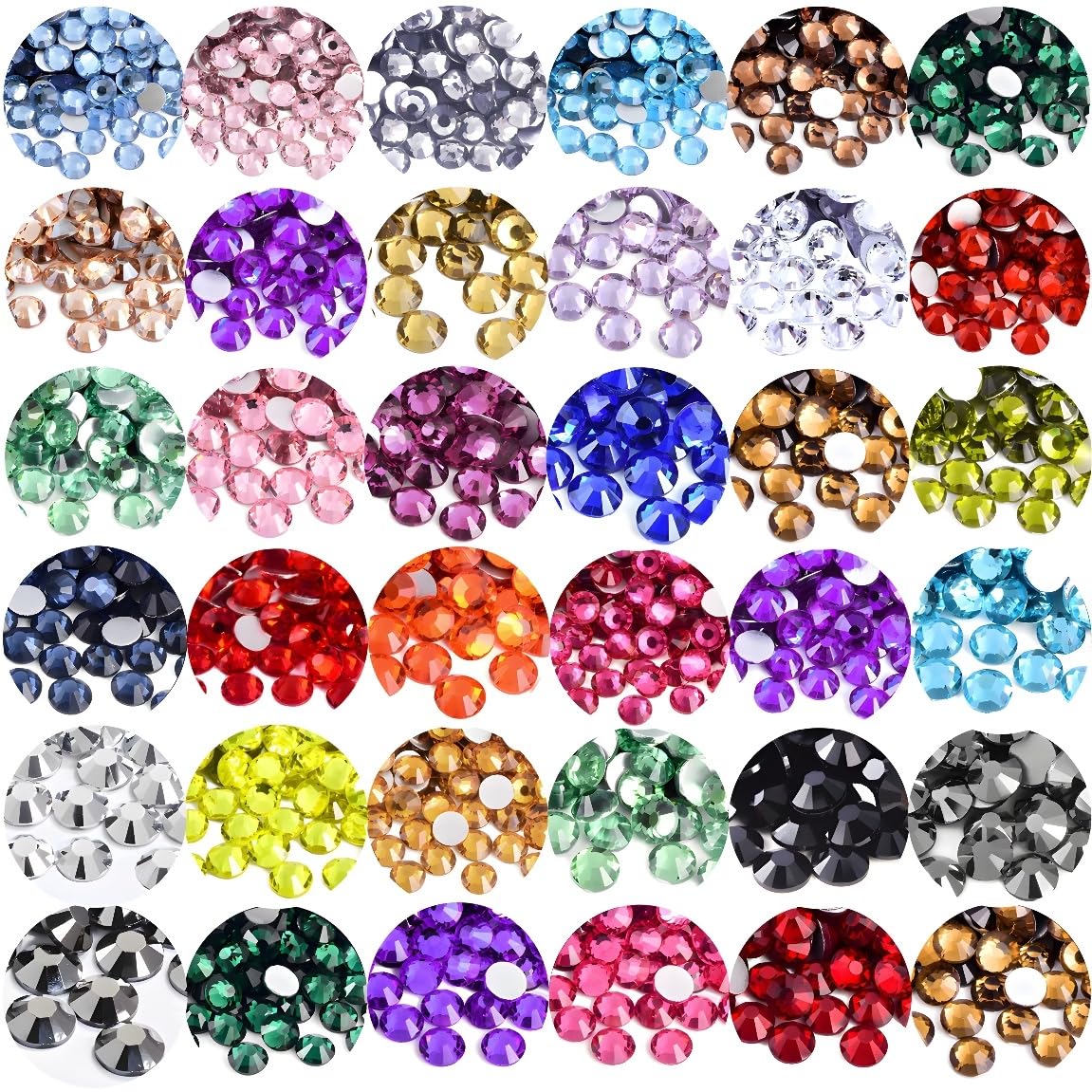 Flatback Rhinestones Round Gems for Nails Art and Crafts 4000Pcs SS12 3mm Glitter Crystals Stone DIY Bags Clothes Shoes (Champagne)