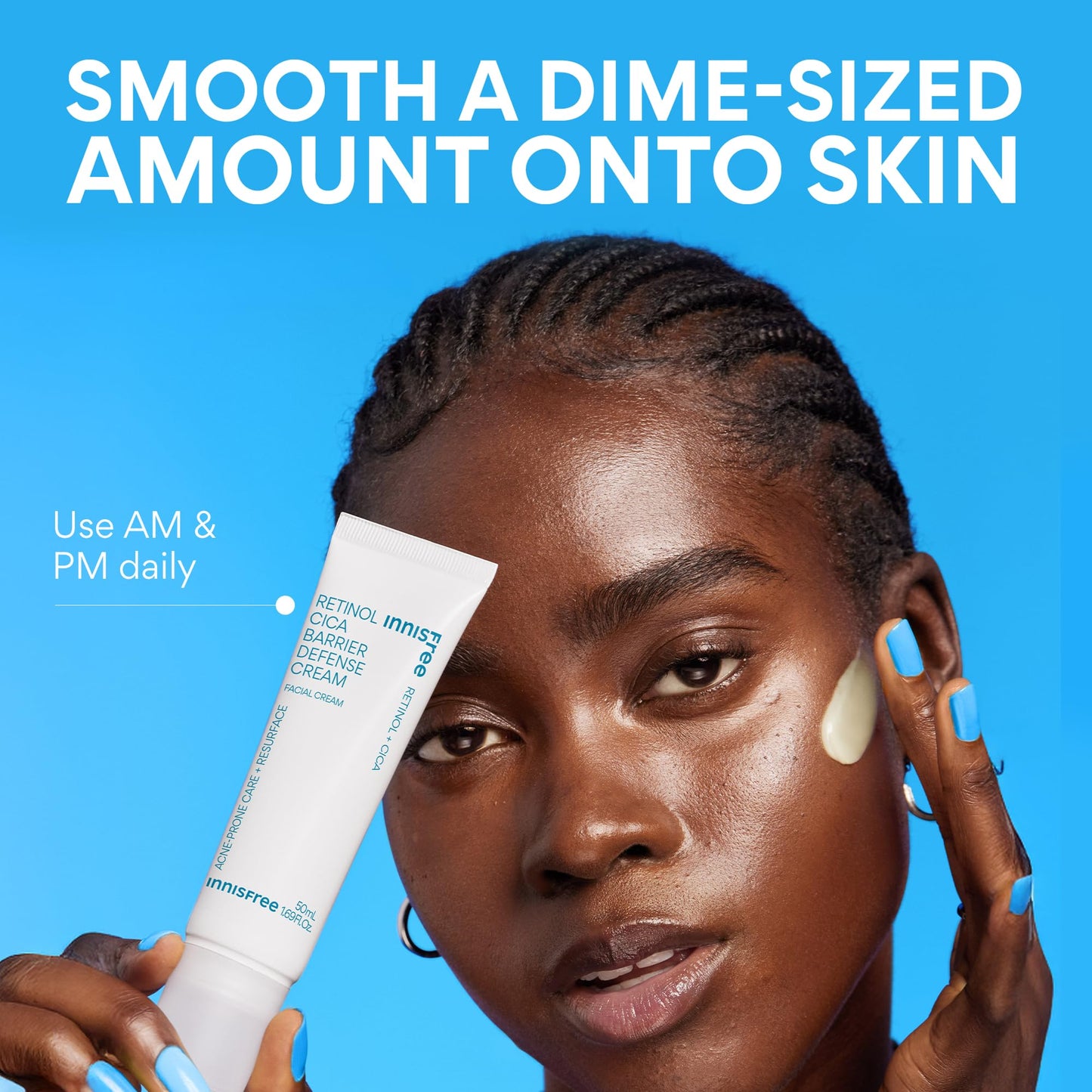 innisfree Retinol Cica Barrier Cream | Korean Moisturizer with Madecassoside for Sensitive
