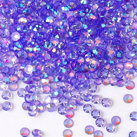 500 Pieces SS30 6mm Flatback Rhinestones AB Clear Round Gems Crystals for Nail Art DIY Crafts