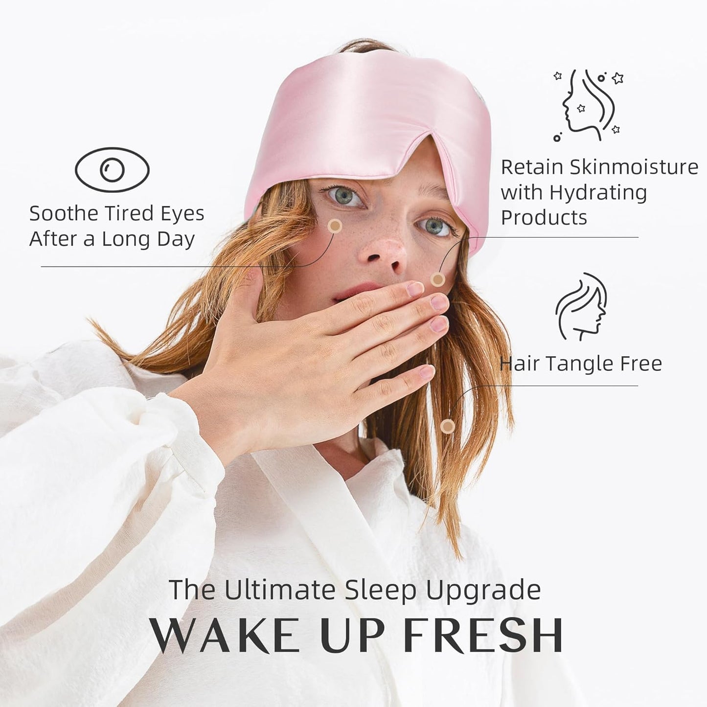 Silk Sleep Mask for Women and Men, Side Sleeper, 22 Momme Pure Mulberry Silk Total Blackout 100% Mulberry Eye Mask with Adjustable Headband Full Size, Eye Masks for Sleeping and Travel