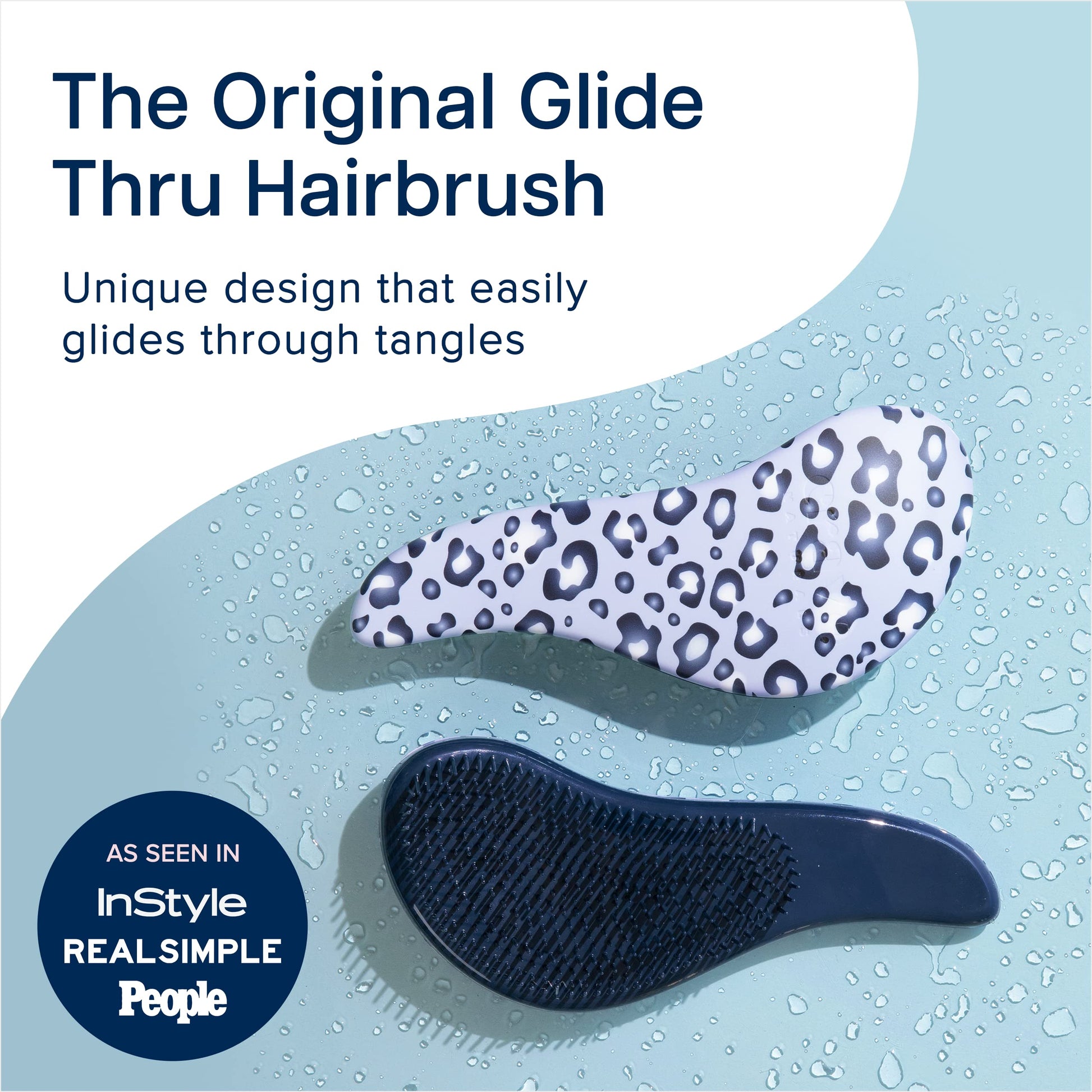 Crave Naturals Glide Thru Detangler Brush - Curly Hair Brush for Women and Kids - Wet and Dry Comb