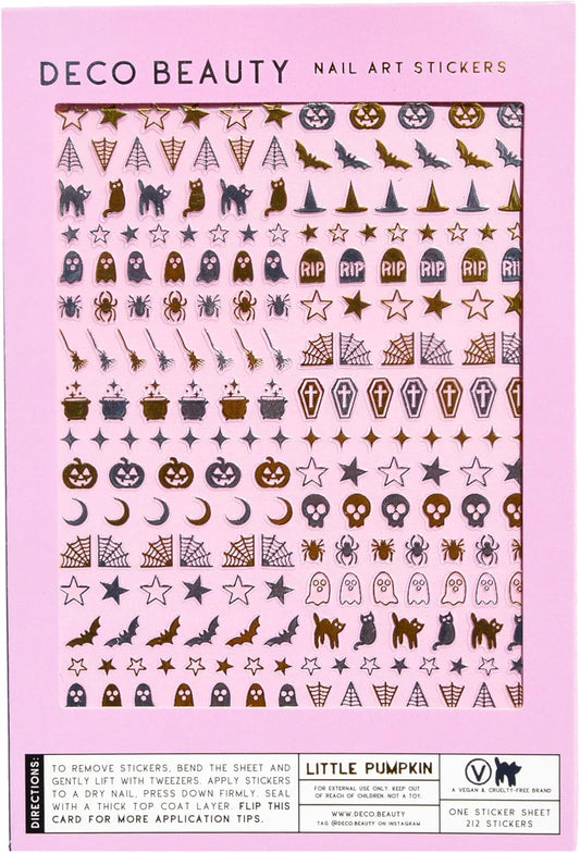 Little Pumpkin Nail Stickers - Lightweight & Easy-to-Apply Nail Art with Trendy Designs - Durable &