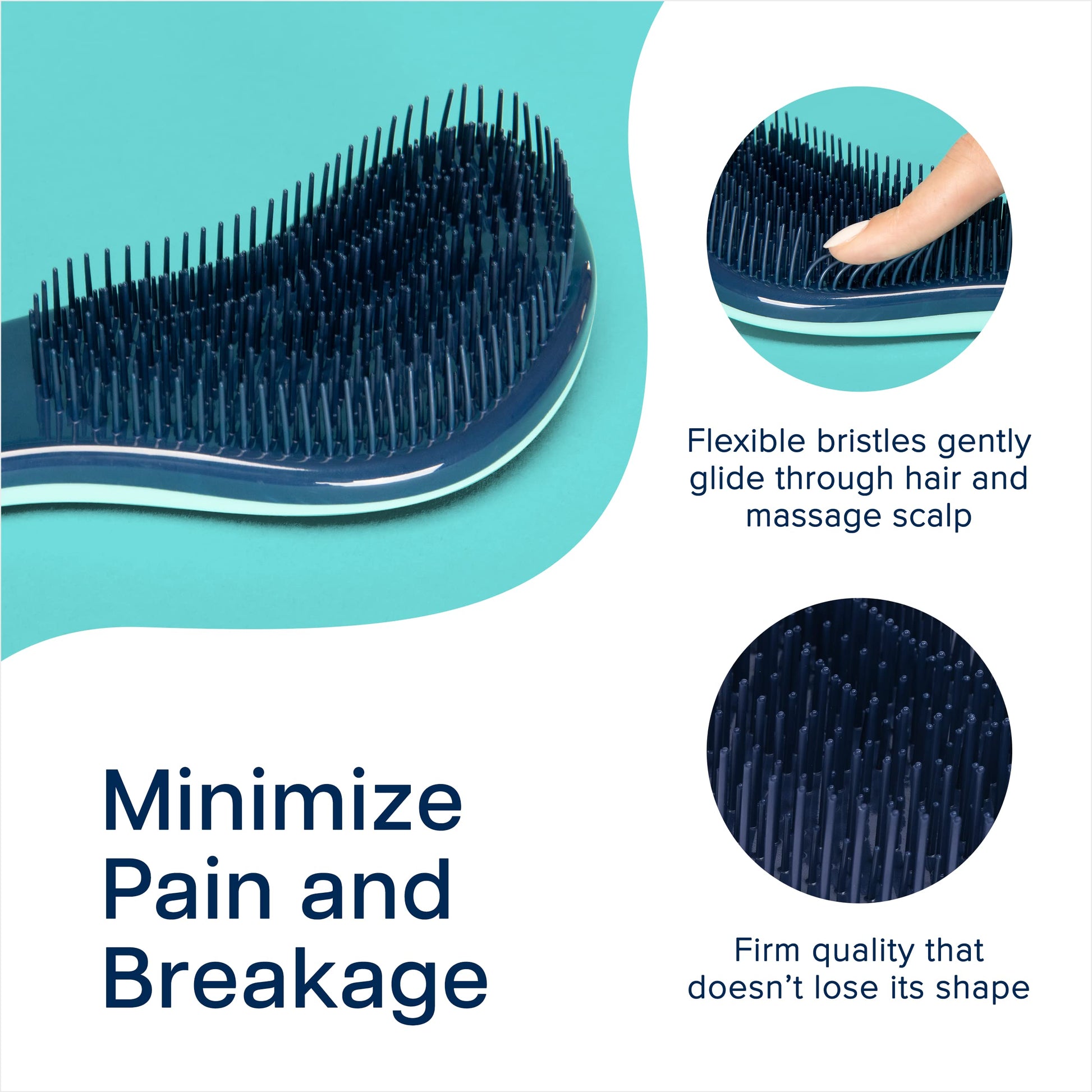 Crave Naturals Glide Thru Detangling Hairbrush that Glides Through Tangles For Wet, Dry and Damaged