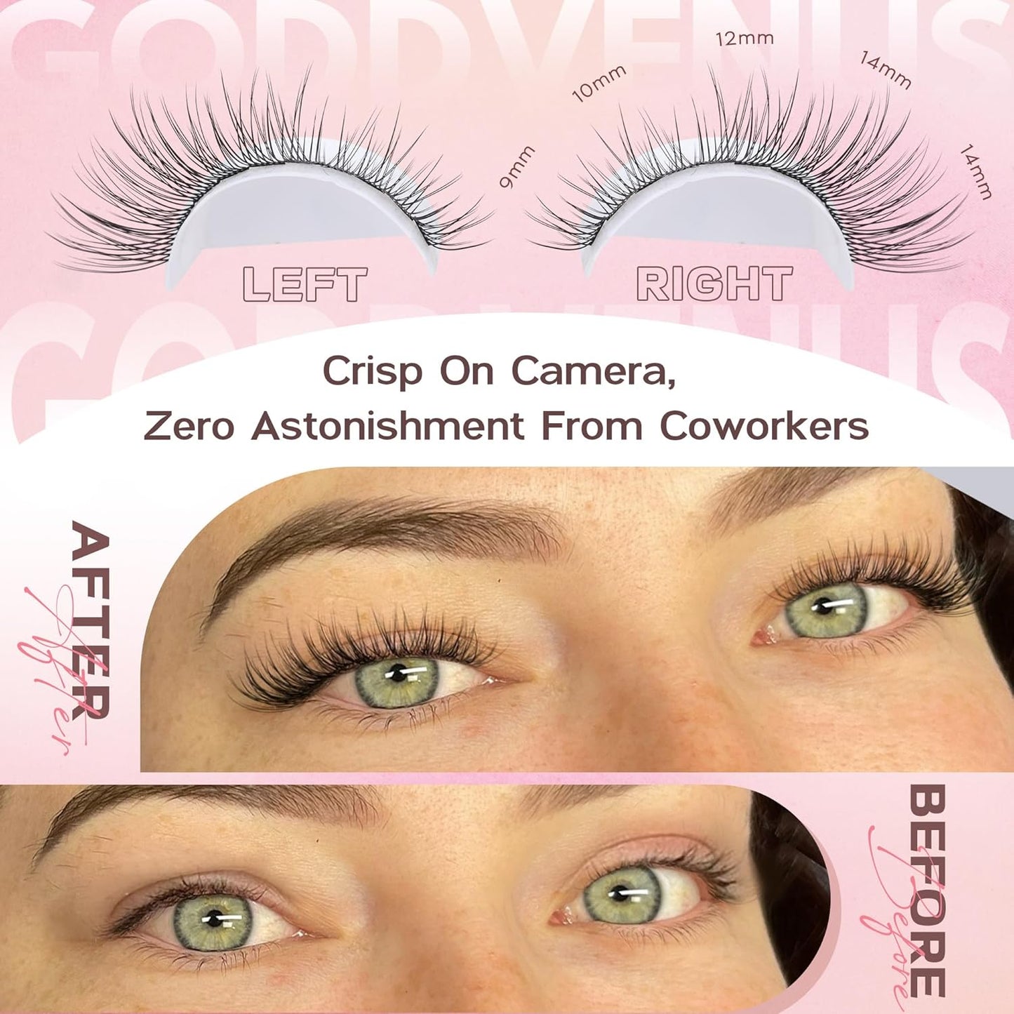 Lash Clusters Wispy 9-14mm Eyelash Clusters Natural DIY Cluster Eyelash Extensions Lash Individual 300pcs Short C Curve