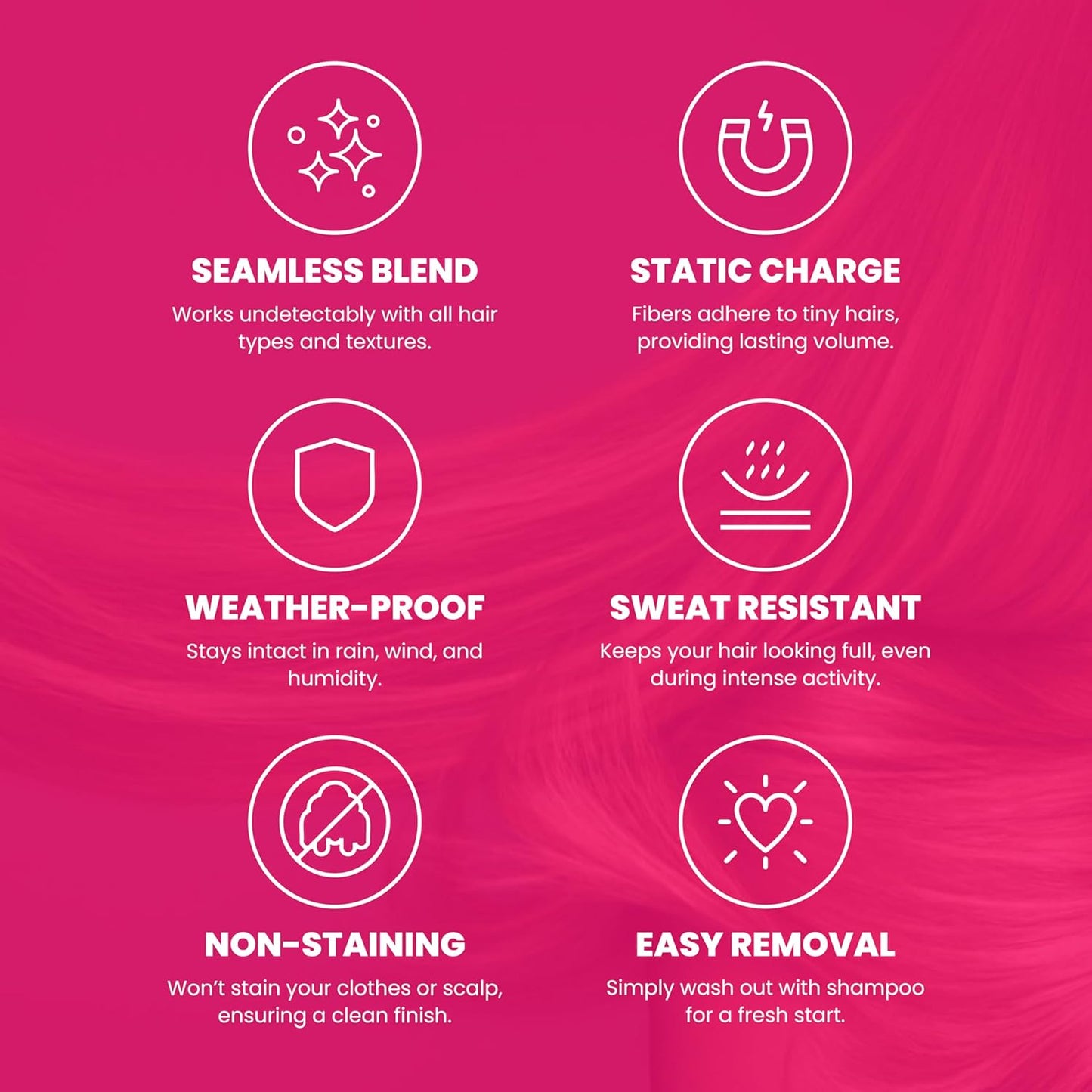 VELO Hair Building Fibers for Thinning Hair –AUBURN Hair Fibers for Men & Women – Covers Bald Spots, Hairline Powder, Hair Thickening Fibers – Hair Filler Powder for Fuller-Looking Hair – 30g