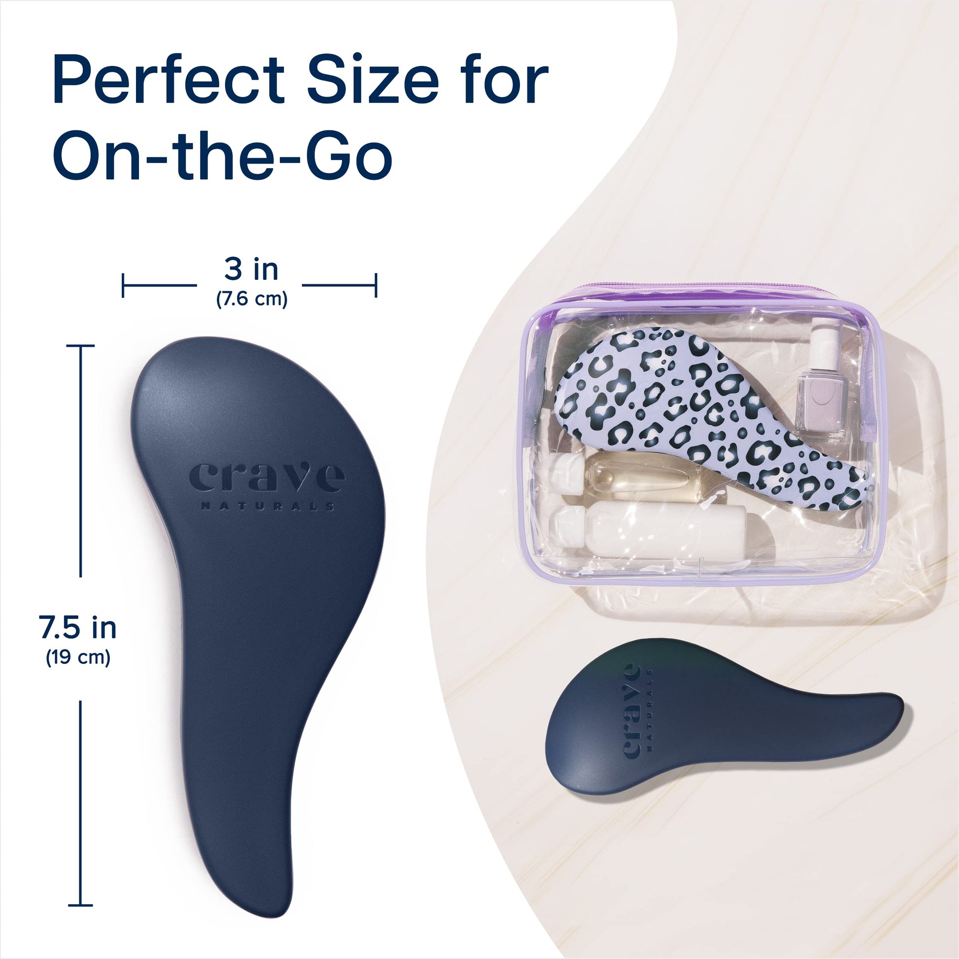 Crave Naturals Glide Thru Detangling Hair Brush for Adults and Kids - Detangler Hairbrush for Curly