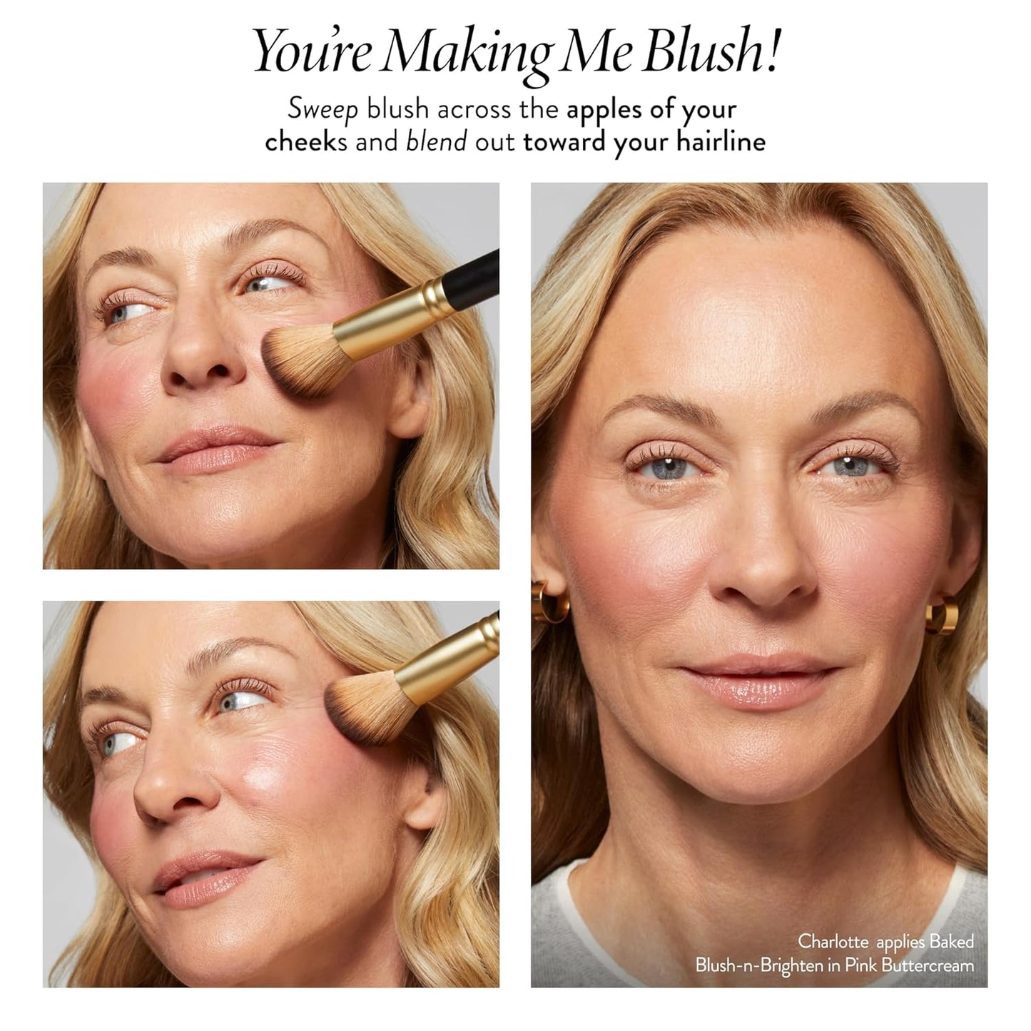 LAURA GELLER NEW YORK Baked Blush-n-Brighten Marbleized Blush - Apricot Berry & Angled Brush 2pc Set