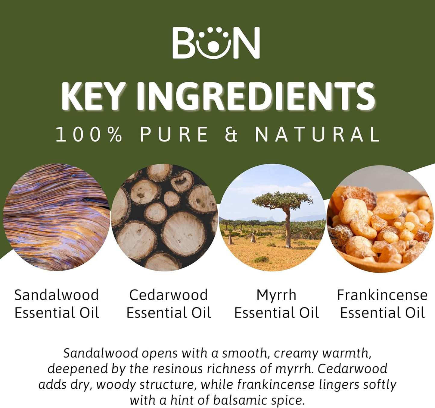 Best of Nature Meditate Essential Oil Blend – Sandalwood, Myrrh, Cedarwood & Frankincense – 100% Pure for Diffuser, Calm & Focus – Grounding Aromatherapy for Daily Rituals