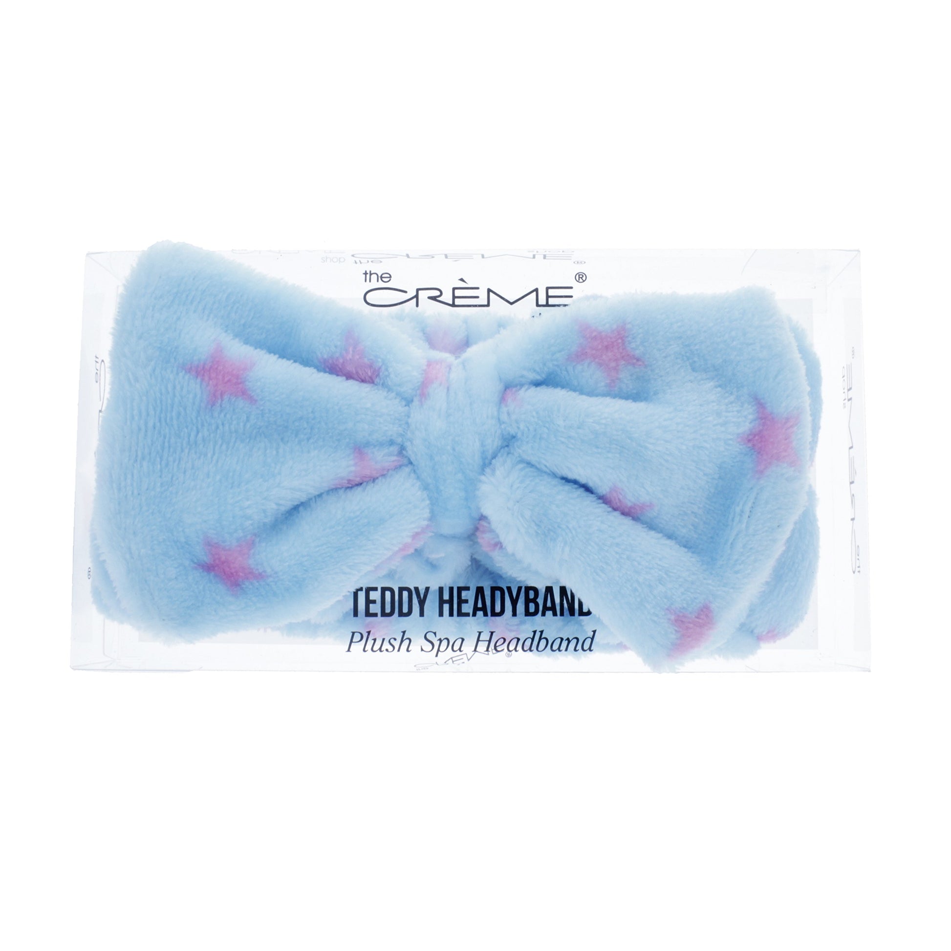 The Crème Shop Teddy Headband (Blue Pink Stars)