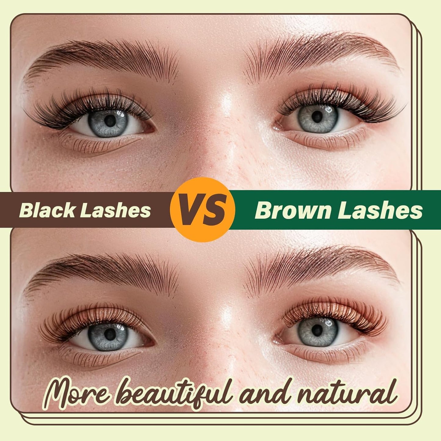 KEYYOU Brown Lash Clusters Natural Lash Extensions Wispy Eyelash Clusters 280Pcs D Curl Eyelash Extensions for Beginner Friendly Dark Lash Clusters Brown Eyelash Extensions (Brown-30D40D-D-8-16MIX）