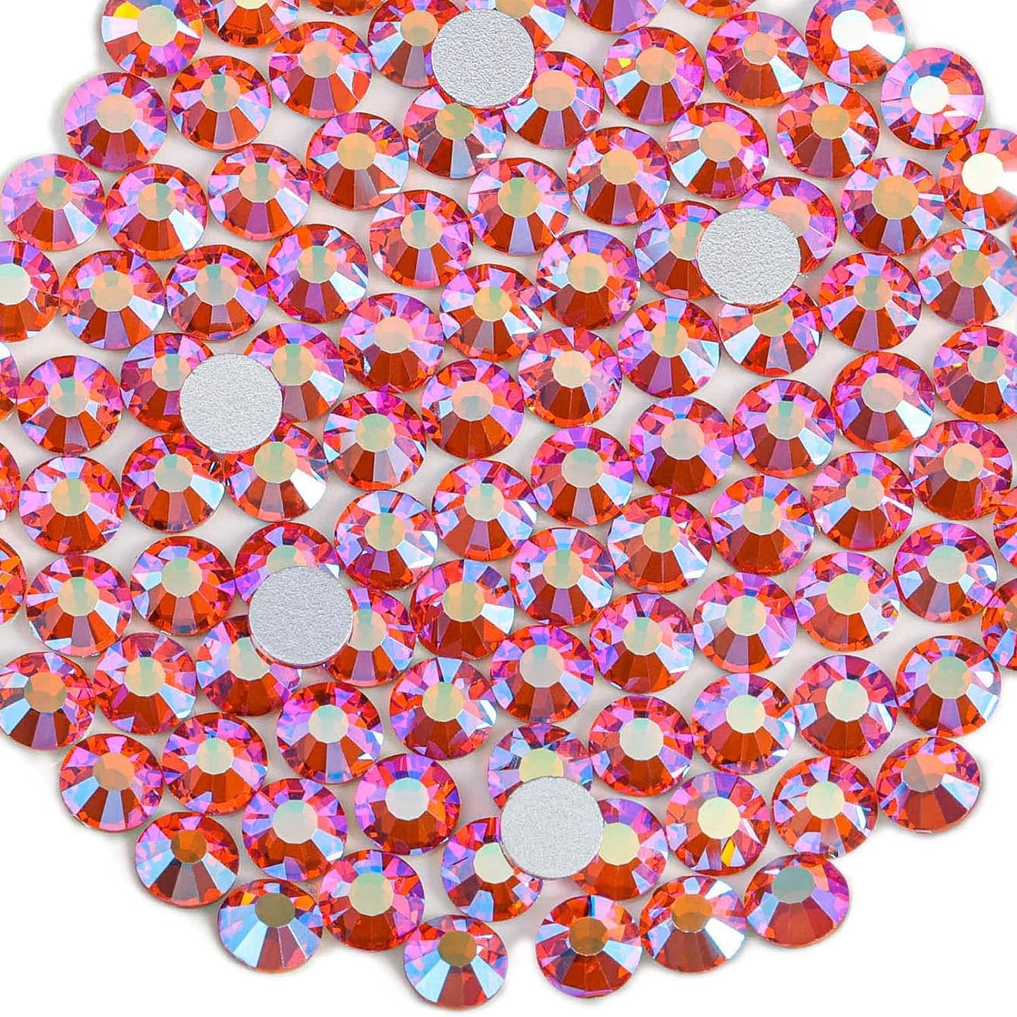 BEADSLAND 1440 Pieces Flat Back Crystal Rhinestones Round Gems,Hyacinth AB,SS10,2.7-2.9mm