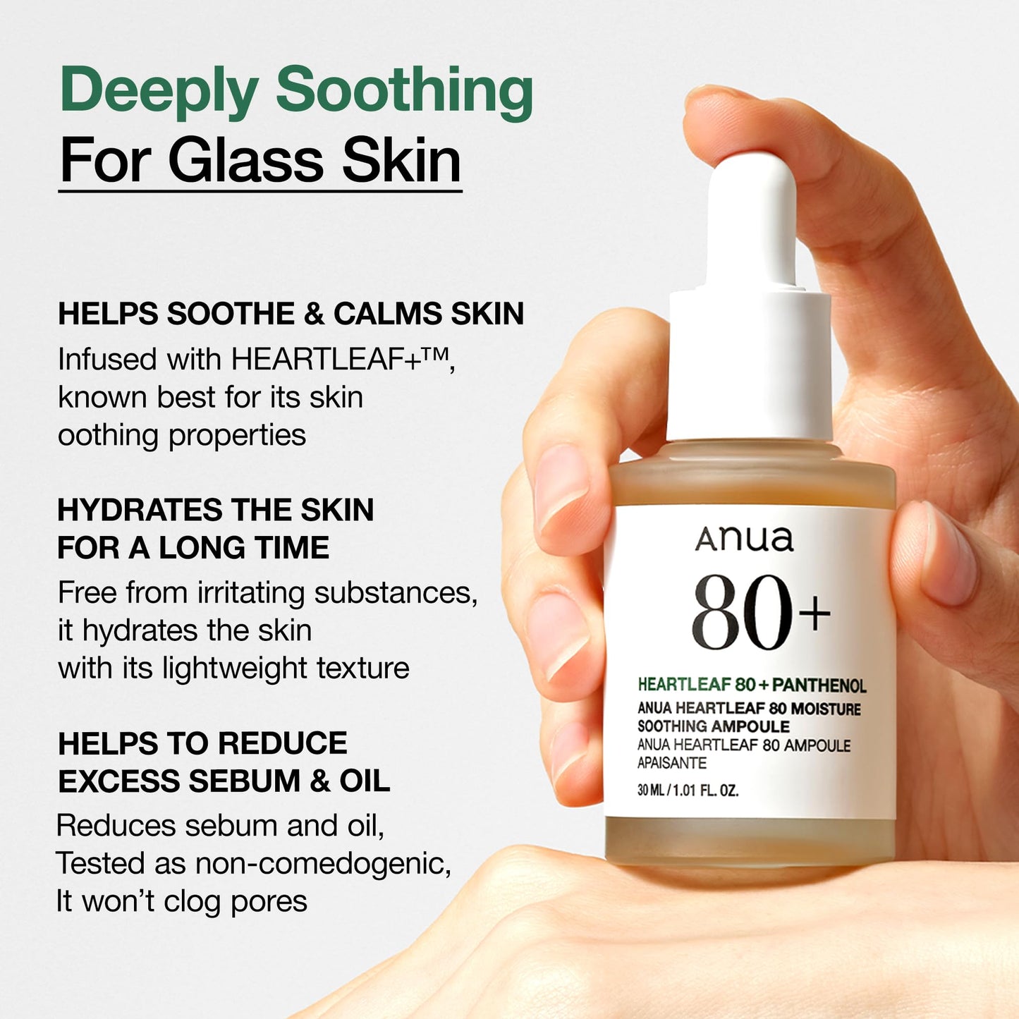 Anua Heartleaf 80 Soothing Ampoule, 1.01 fl.oz
