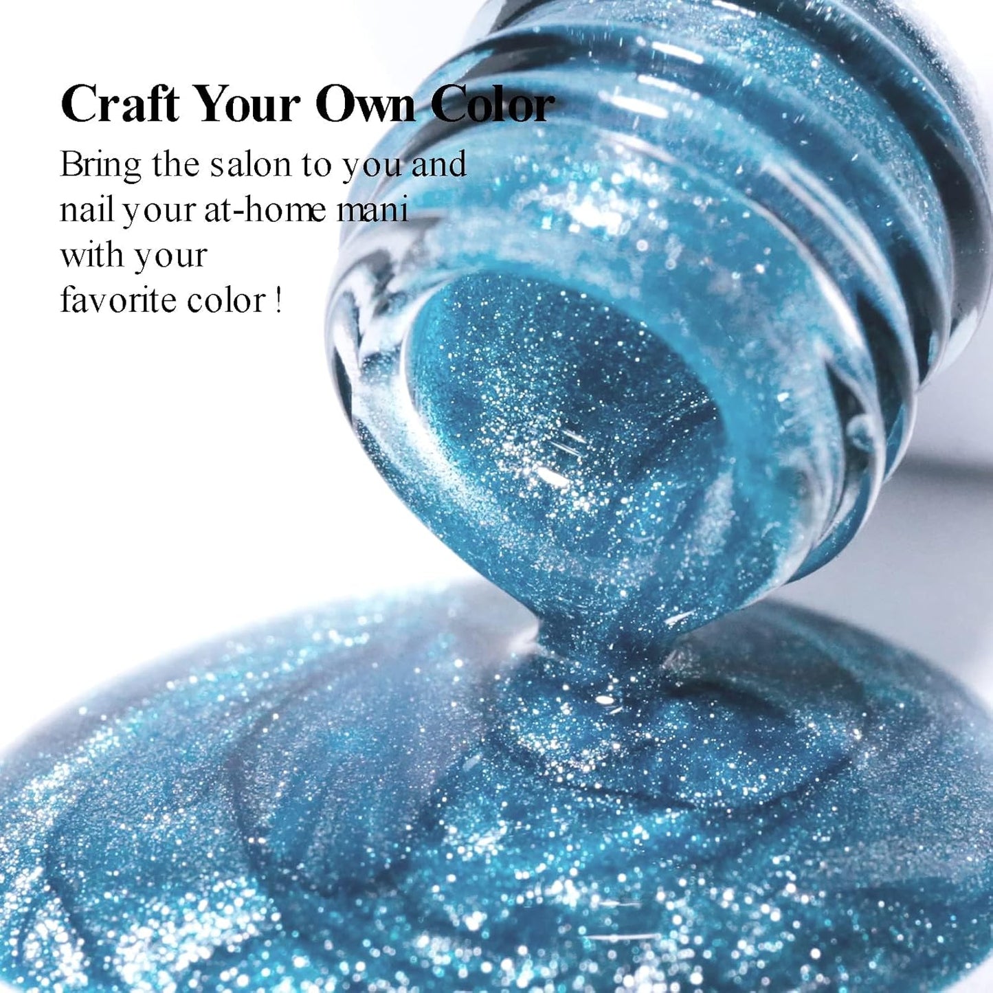 Imtiti Gloss Blue Cat Eye Gel Polish,0.5fl oz Holographic Glitter Magnetic Gel Polish with Magnetic Stick for Nail Salon DIY