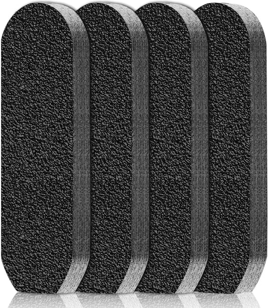 Flutesan 80 Pcs Stainless Steel Foot File Refills 80 Grit Replacement Pads Coarse Fine Pedicure
