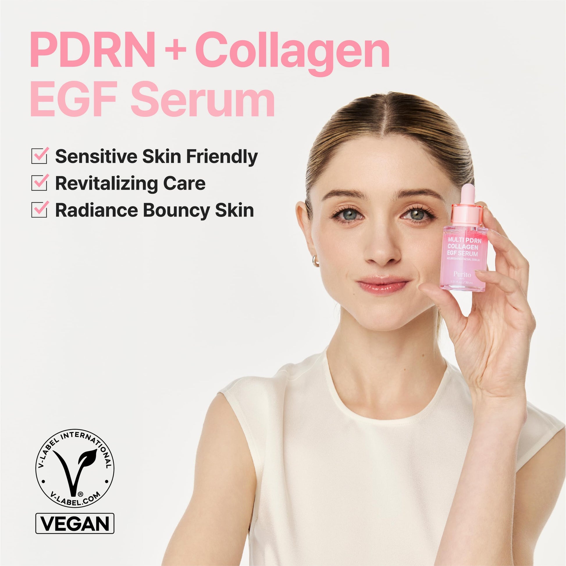 PURITO Multi PDRN + Collagen + EGF Serum | Revitalizing Glow, 1.01 fl oz