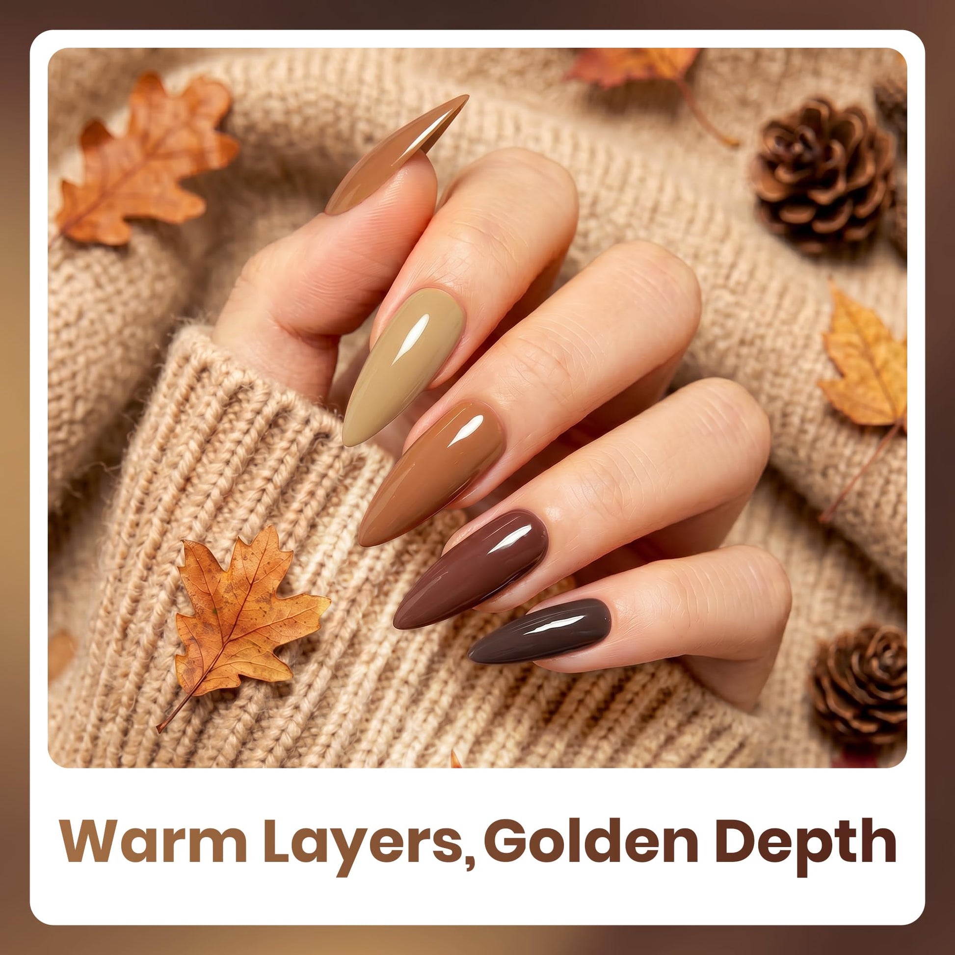 Beetles Brown Gel Polish Set, Fall Whisper Collection, 6 Fall Colors