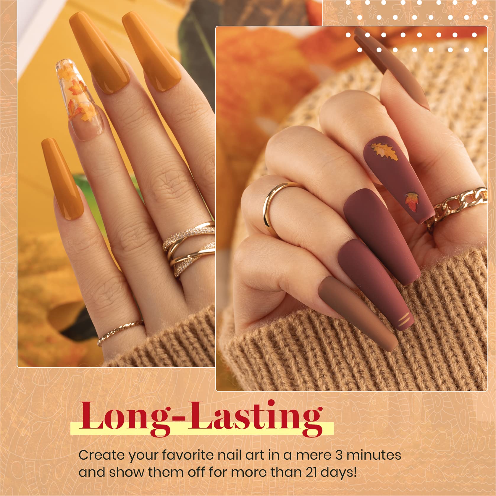 Beetles Gel Nail Polish Set, Caramel Swirl Gel Polish 6 Colors