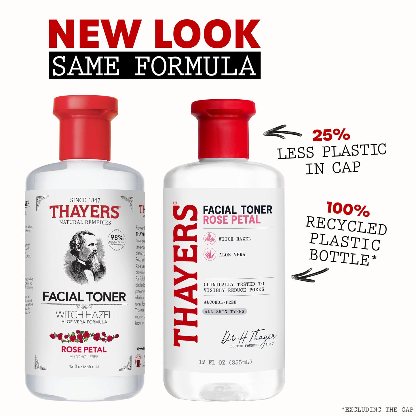 THAYERS Alcohol-Free Rose Petal Witch Hazel Facial Toner for Glowing Skin, Soothing, Hydrating