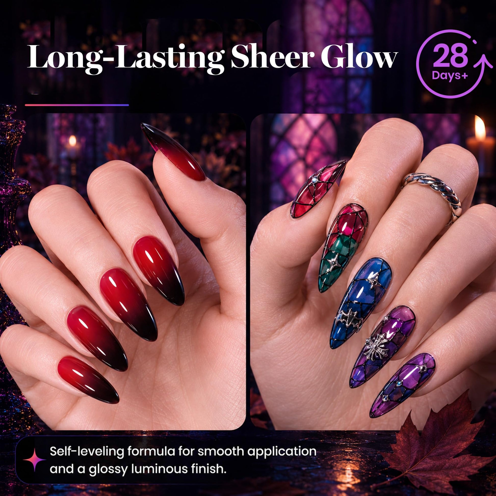 Beetles Jelly Gel Nail Polish Set, 6 Colors Jelly Magic Gel Polish Kit