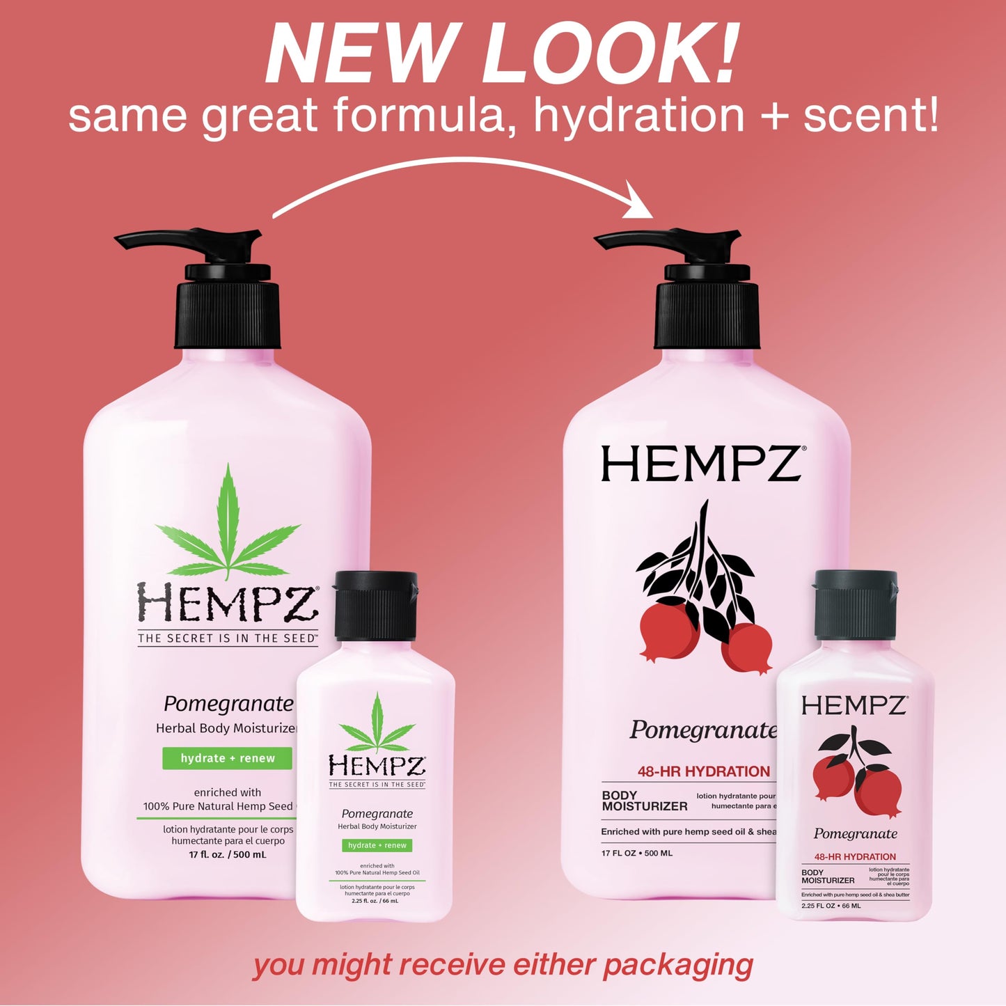 Hempz Pomegranate Bright Citrus Moisturizing Body Lotion - 17 Fl Oz