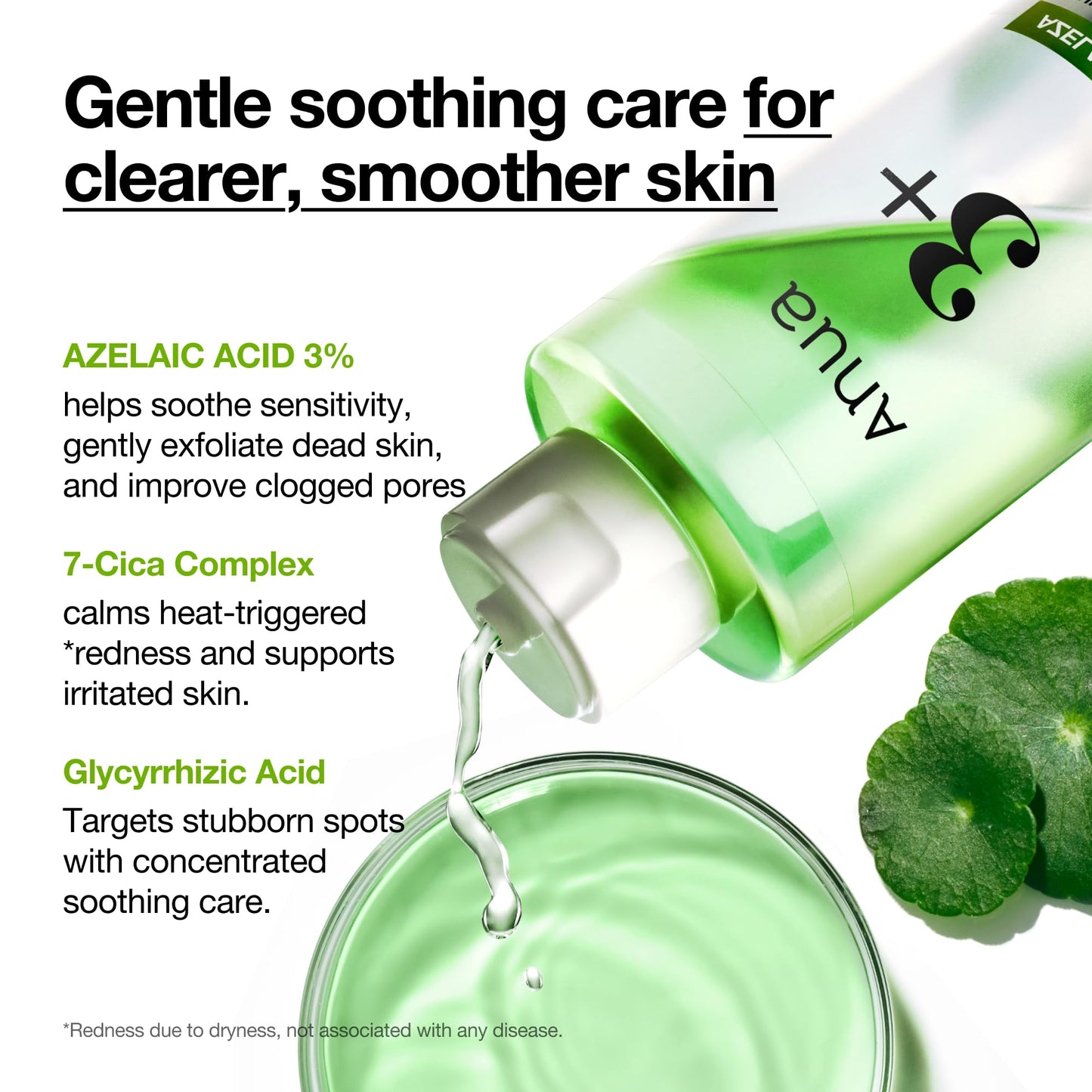 Anua Azelaic Acid 3 CICA Clarifying Toner, 8.45 fl.oz