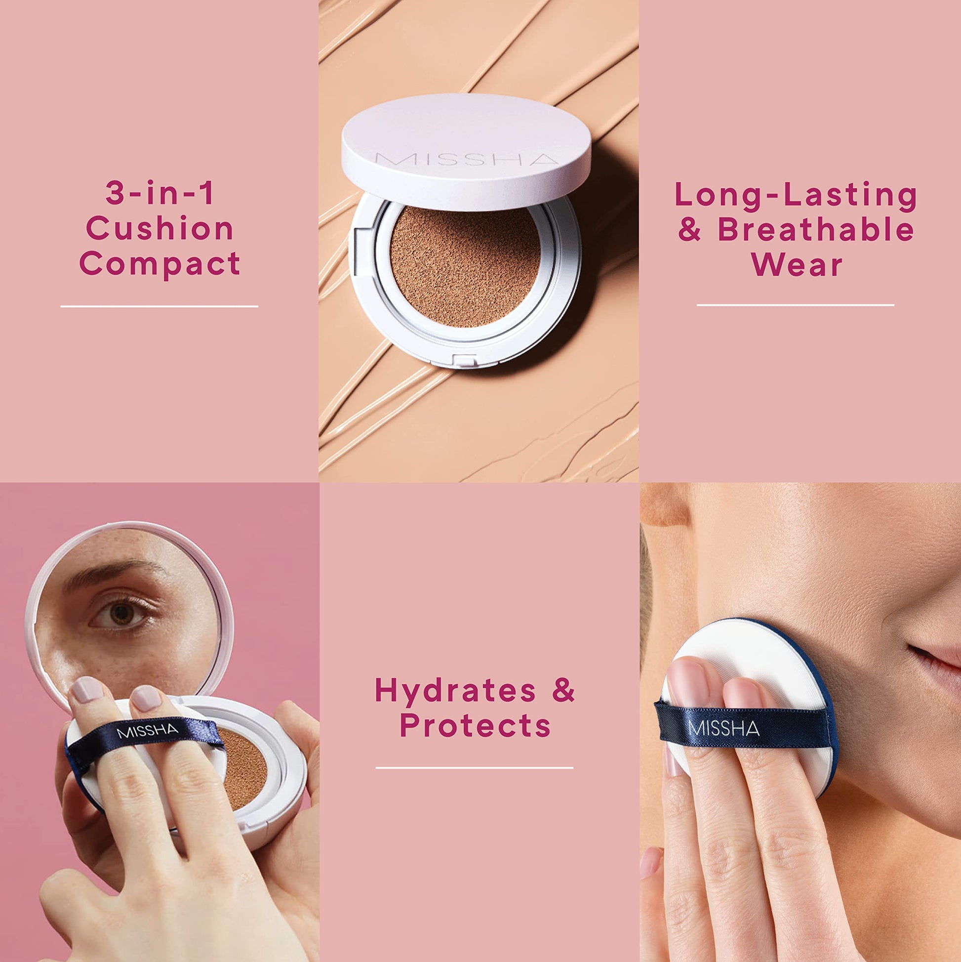 MISSHA Magic Cushion Foundation No.23 Natural Beige, Dewy Coverage
