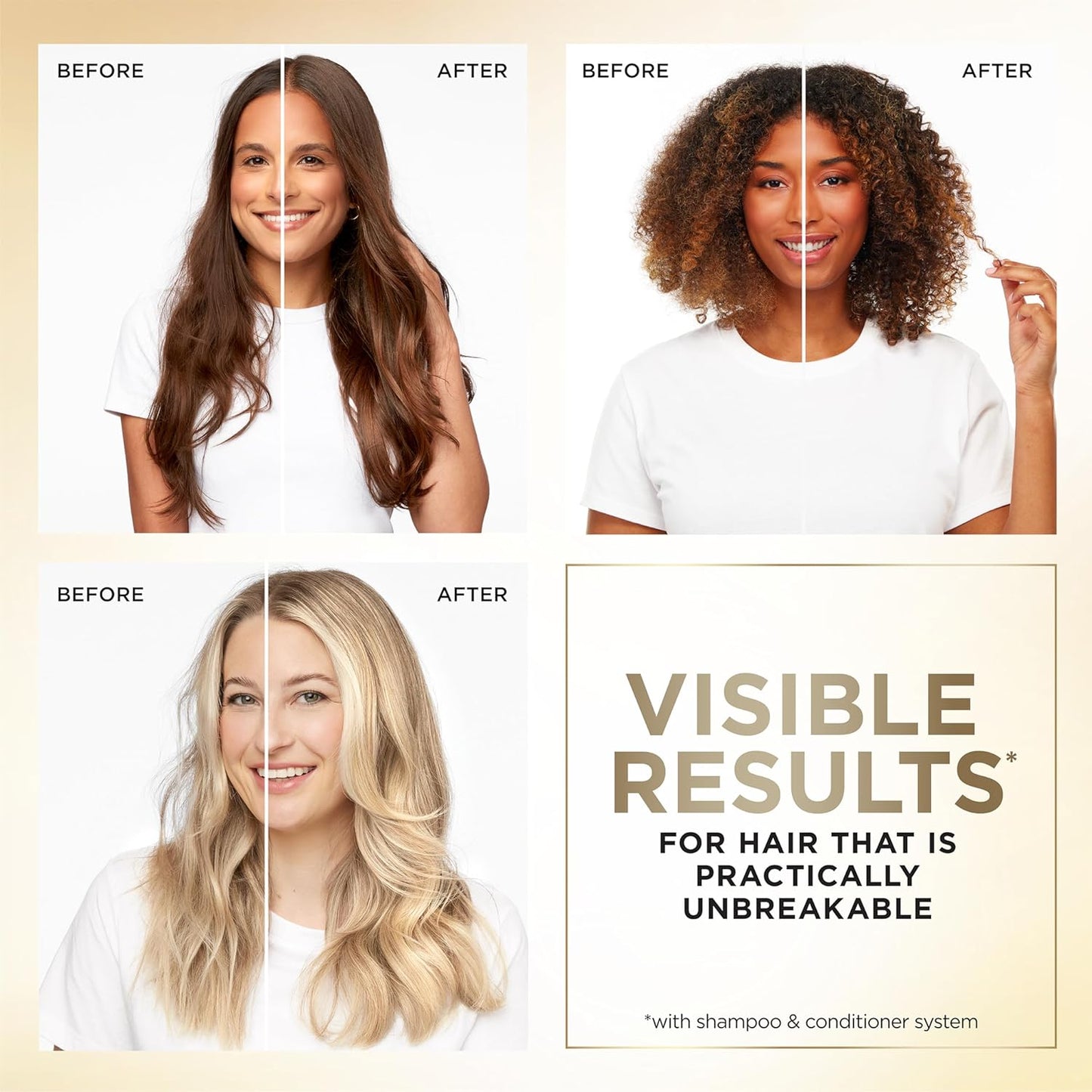 Pantene Infinite Lengths Shampoo, Sulfate Free with Biotin + Collagen, Strengthens Brittle Hair, Up to 90% Less Breakage, Safe for Color Treated Hair, Pro-V Miracles, Floral Scent, 30 Fl Oz