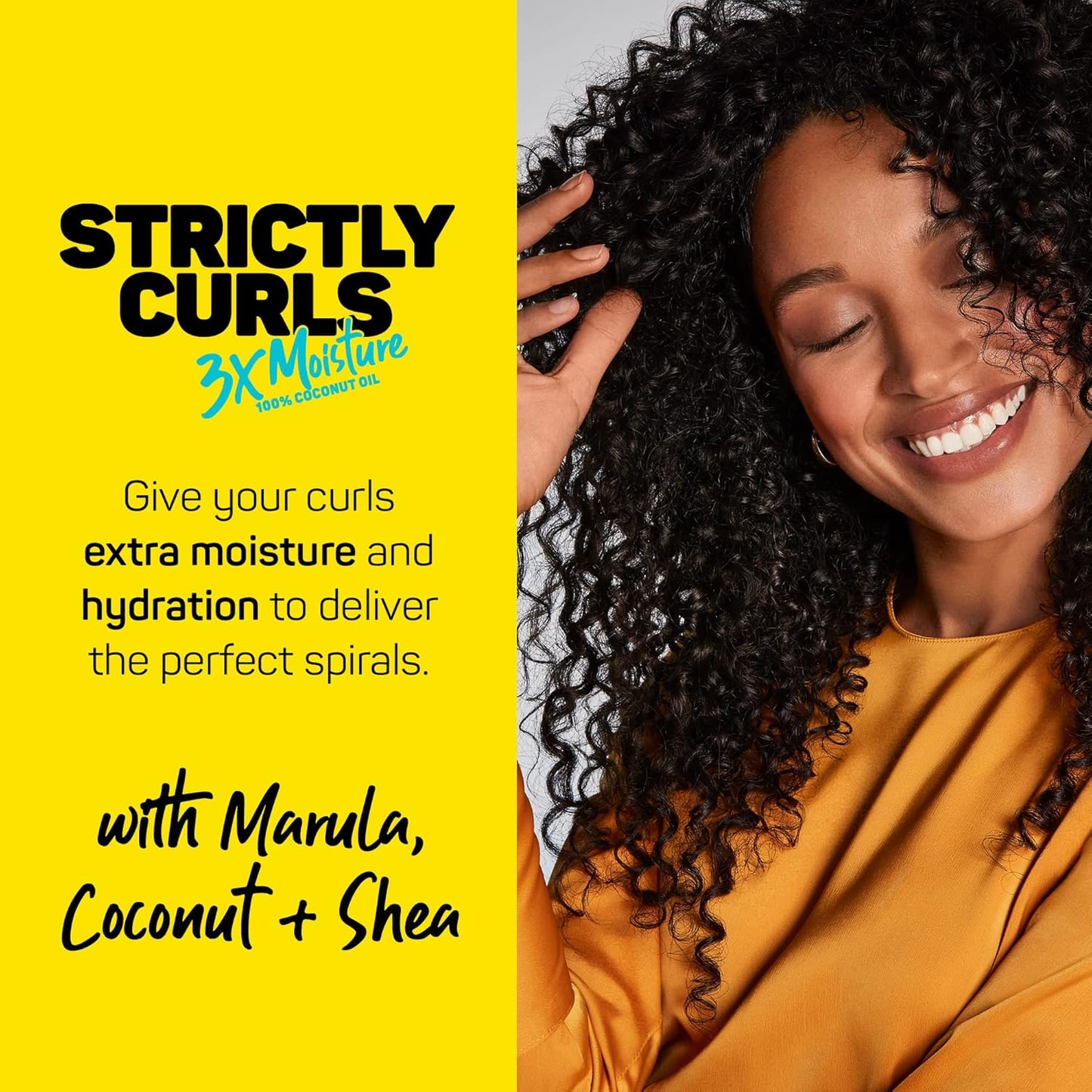 Marc Anthony Strictly Curls 3x Moisture Deep Shampoo & Conditioner for Curl Defining & Anti Frizz - Shea Butter, Marula Oil, Aloe & Coconut Oil - Sulfate Free Color Safe for Dry Damaged Curly Hair