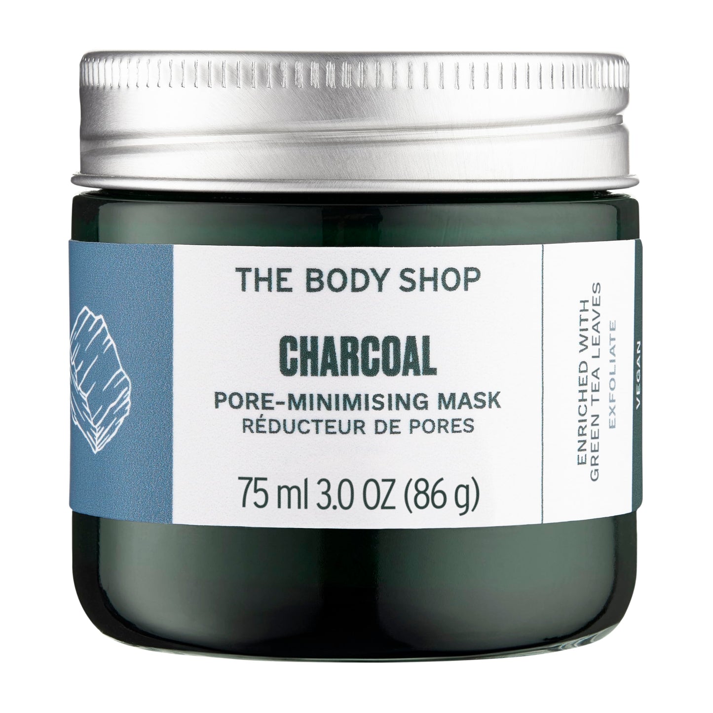 The Body Shop Charcoal Pore-Minimizing Mask | Clay-Based Exfoliating Face Mask | Absorbs Excess