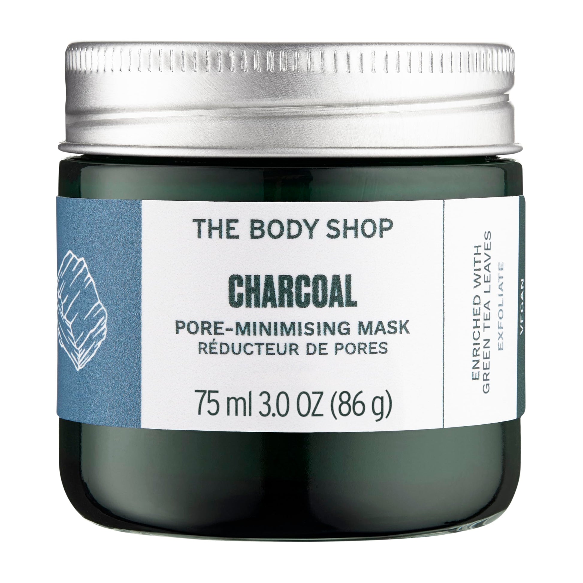 The Body Shop Charcoal Pore-Minimizing Mask | Clay-Based Exfoliating Face Mask | Absorbs Excess