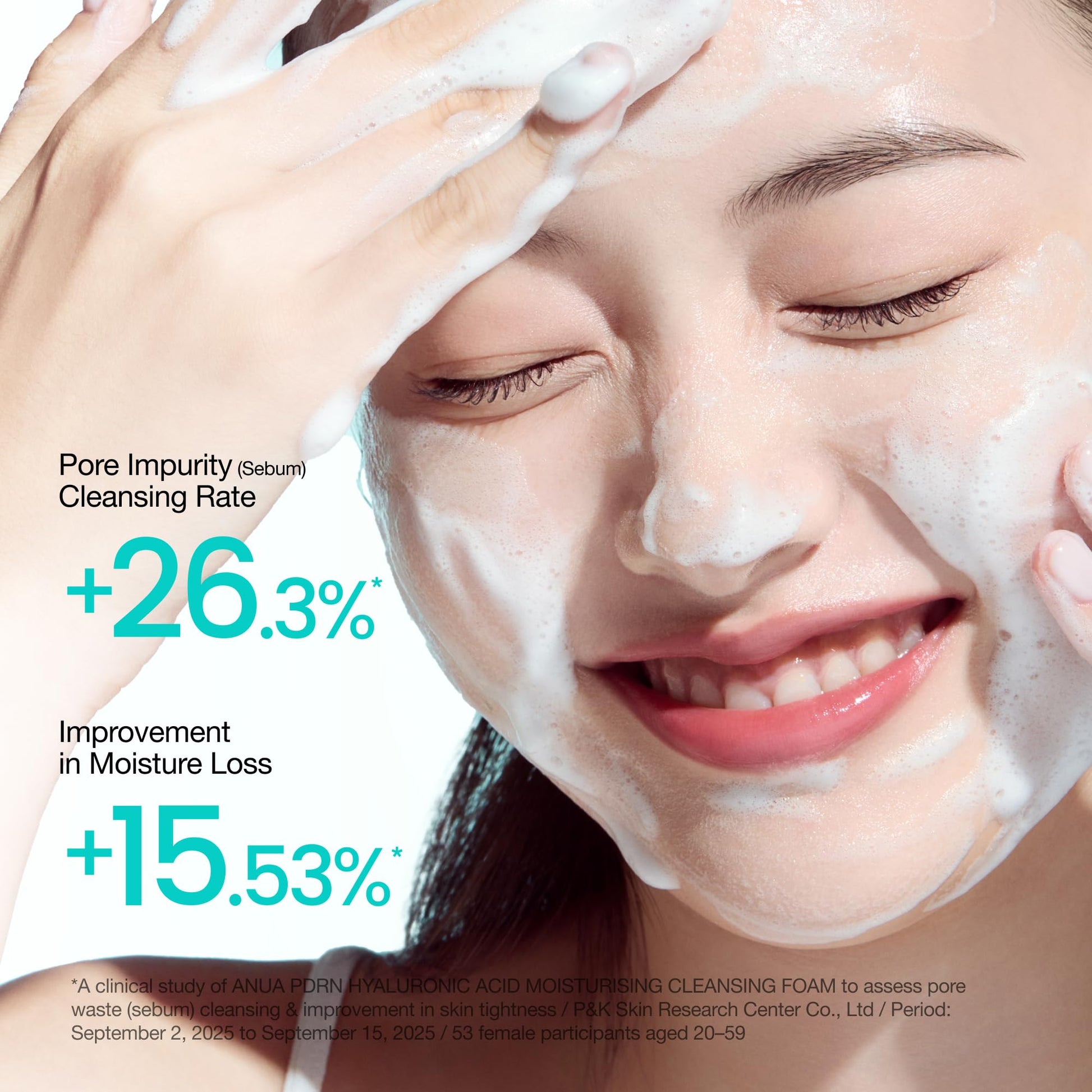 Anua PDRN Hyaluronic Acid Moisturizing Cleansing Foam, Daily Gentle Face Wash for Dry Skin, Salmon