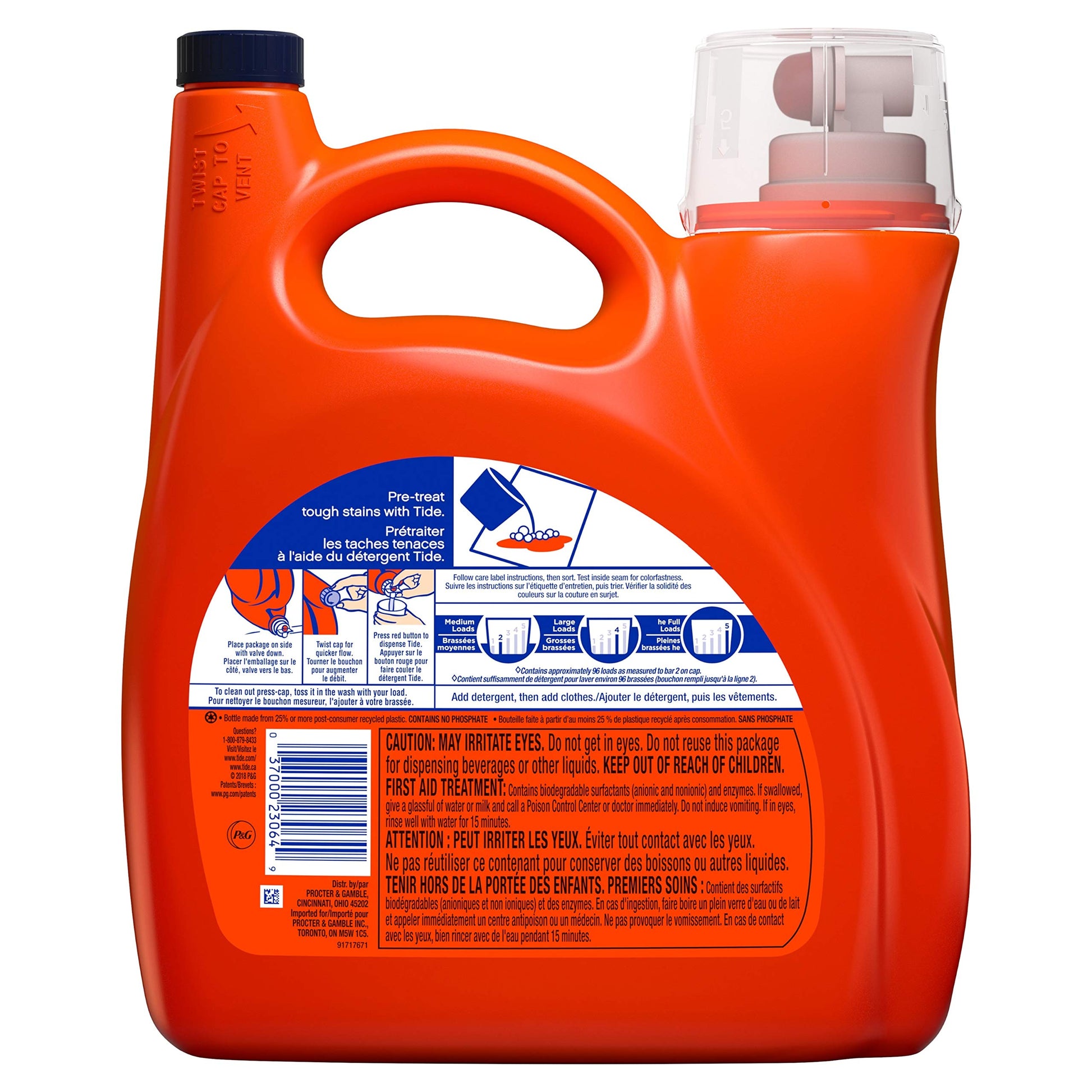 Tide Liquid Laundry Detergent, Original, 96 loads, 150 Fl Oz