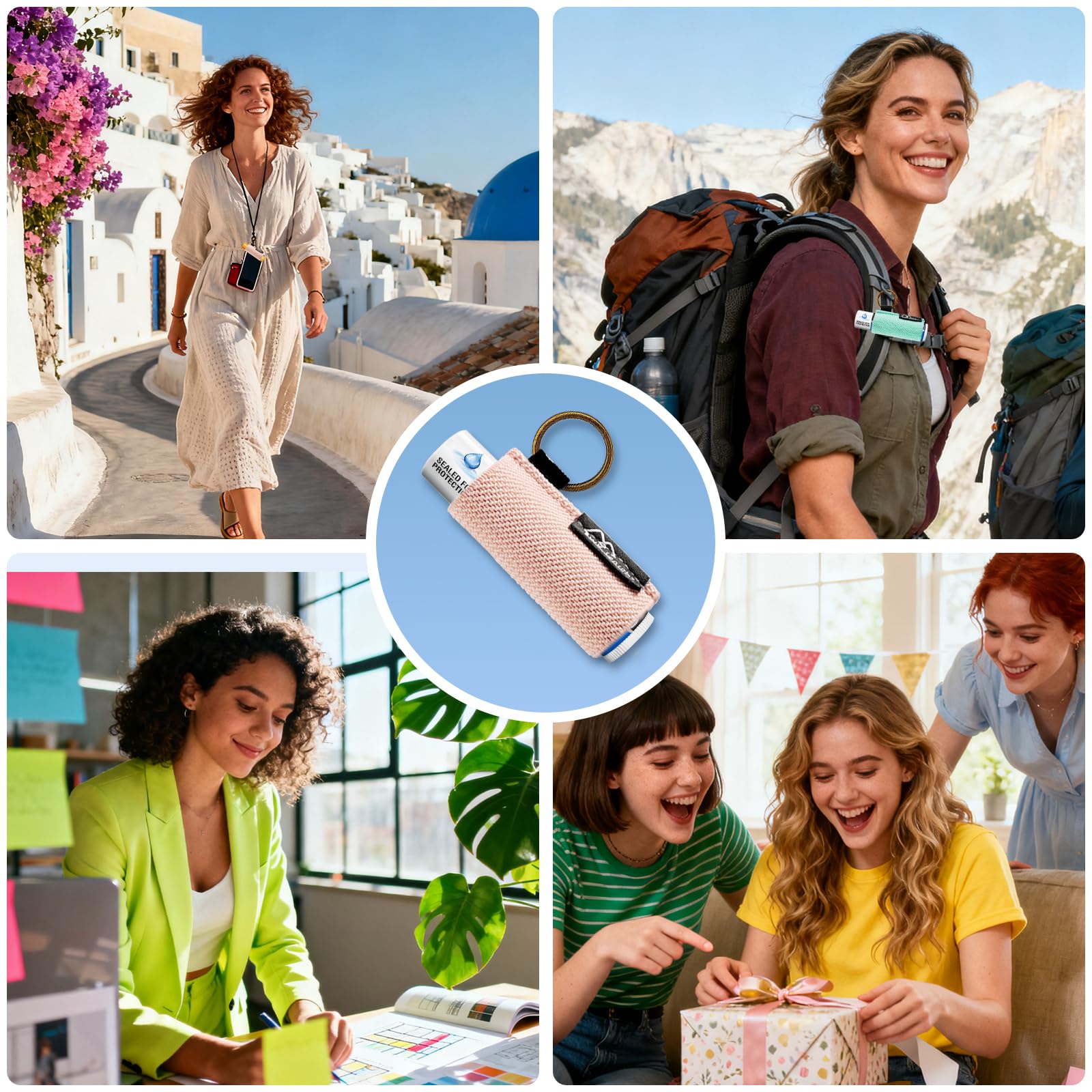 WK IEASON Lip Balm Holder Keychain for LANEIGE, Summer Fridays, Small Christmas Gifts Stocking