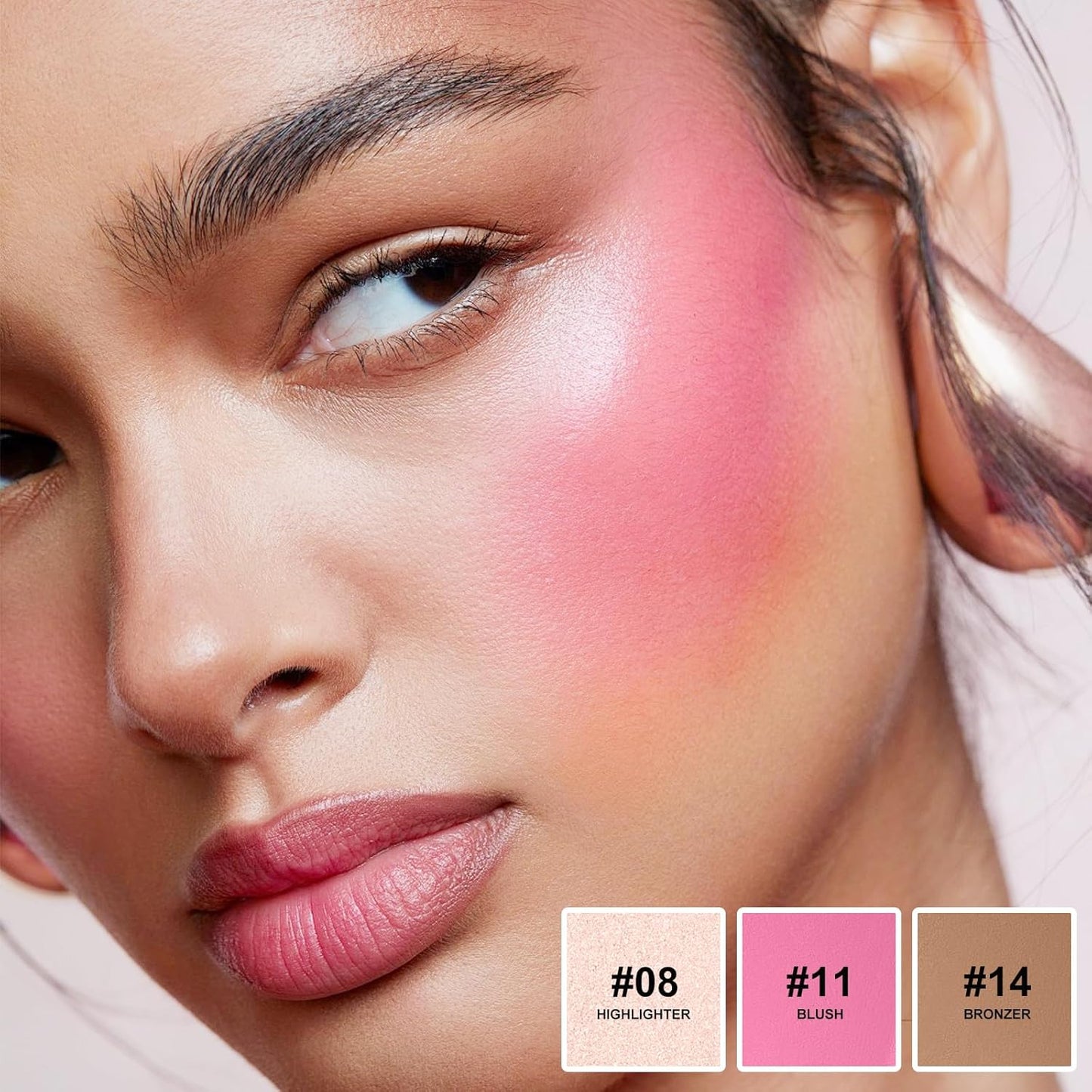 Lezero 3Pcs Contour Stick Makeup Kit, Shades with Highlighter, Blush and Bronzer Stick for Sculpt the Face and All Skin Type, Long Lasting, Smooth, Dewy & Matte Finish, #1 LIGHT FAIR