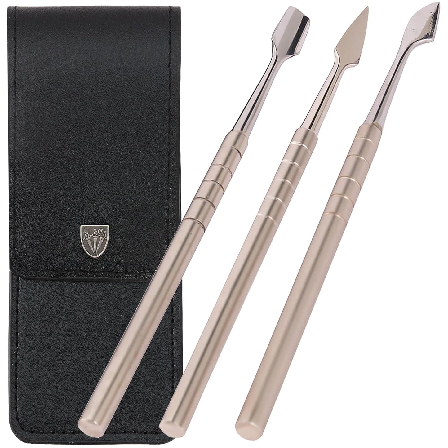 3 Swords Germany - brand quality, professional CUTICLE PUSHER, CUTICLE KNIFE, NAIL CLEANER, stainless steel, extra sharp, manicure pedicure nail care by 3 Swords Germany (7940)