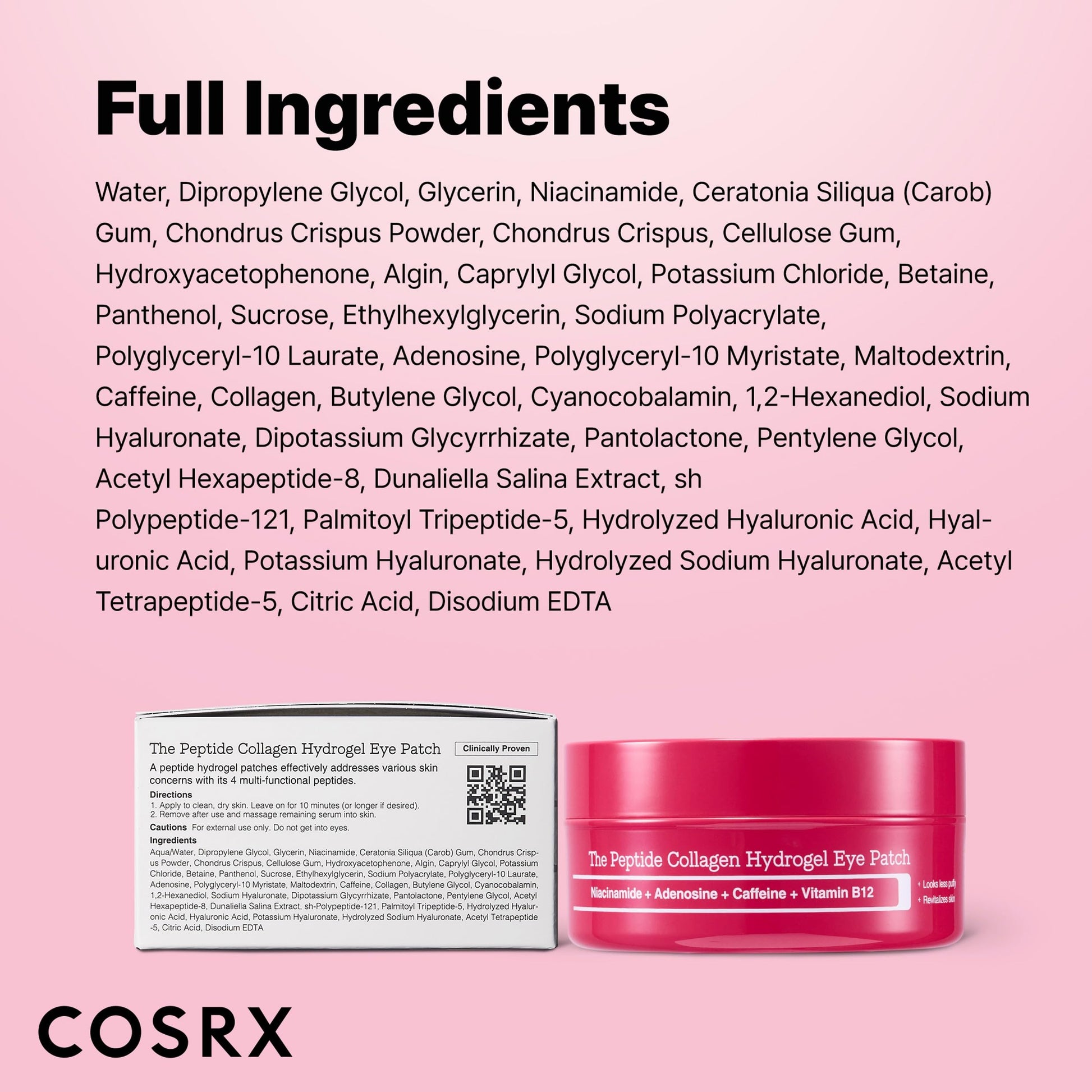 COSRX Limited Pink Edition Pink Peptides Collagen Hydrogel Eye Patch – Valentine’s Day Gifts for