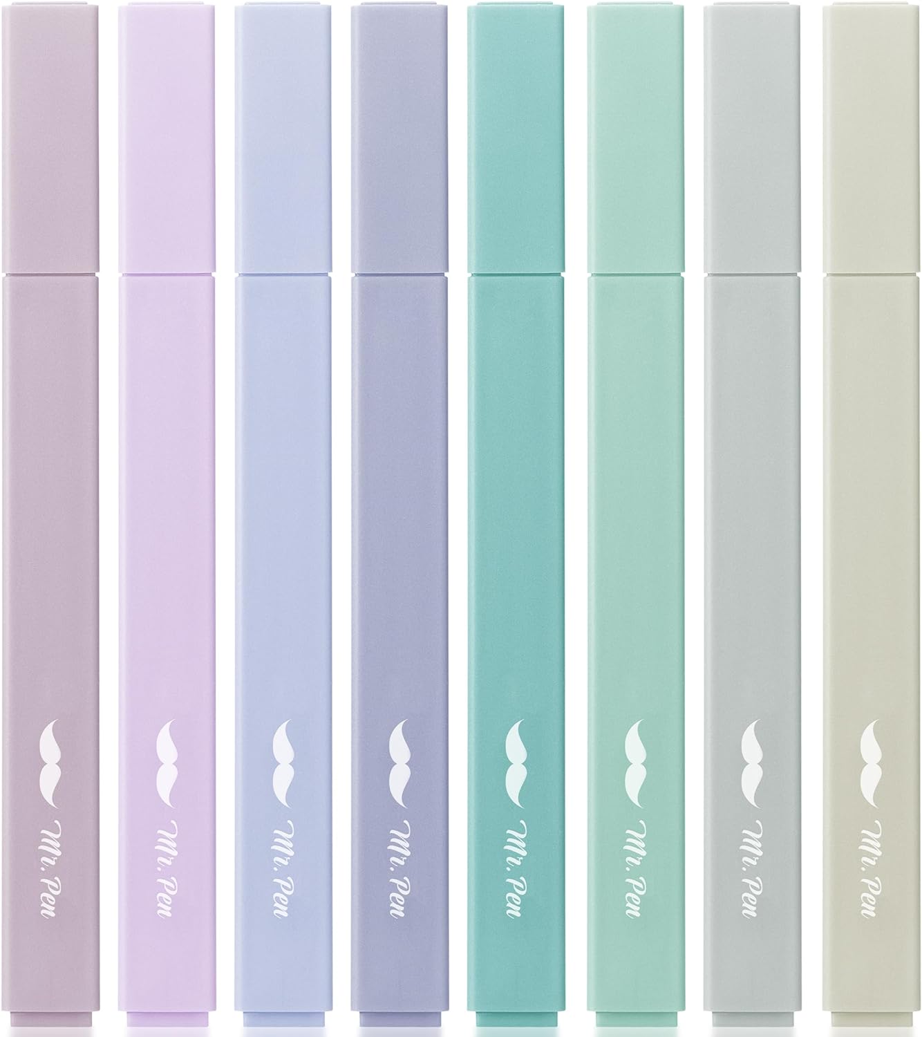 Mr. Pen- Aesthetic Highlighters, 8 pcs, Chisel Tip, Pastel Colors, Cute Highlighters Assorted Colors, Back to School Supplies