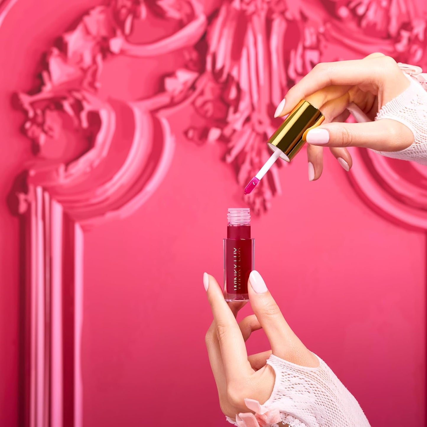 Winky Lux Crave Barely There Sheer Tinted Lip Oil - Hydrating Lip Gloss Tint, Cranberry Red Glossy Lip Balm, Juicy Non Sticky Long Lasting Formula, Infused with Jojoba Oil & Soft Vanilla Scent