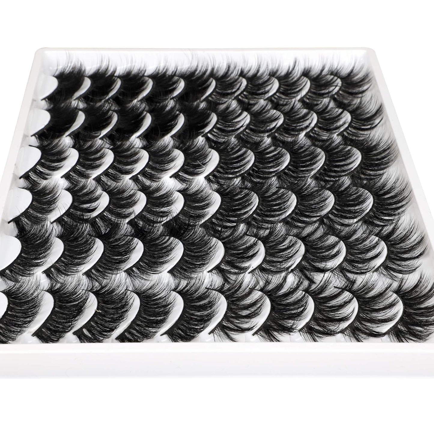 30 Pairs 20MM False Eyelashes Wholesale 6 Styles Mixed Lashes 8D Fluffier Volume Dramatic Faux Mink Eyelashes Thick Full Strip Lashes Pack