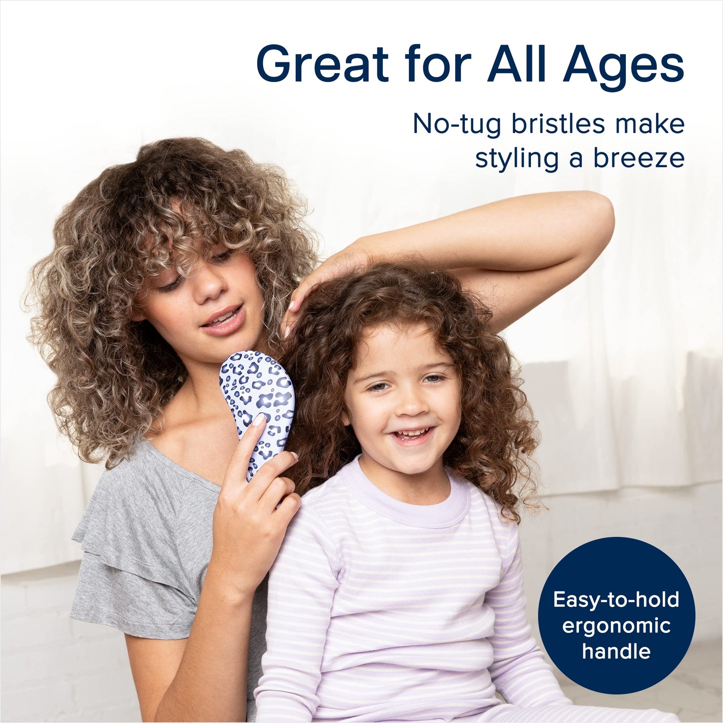 Crave Naturals Glide Thru Detangler Brush - Curly Hair Brush for Women and Kids - Wet and Dry Comb