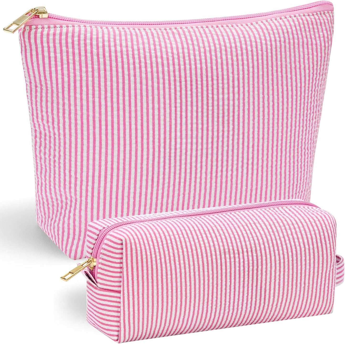 YOOLIFE Birthday Gifts for Women Girls - Personalized Initial Cute Pink Makeup Bags Cosmetic Bag Make Up Bag Toiletry Pouch Gift for Women Her Friend Mom Teacher Sister Teenager Female Bridesmaids