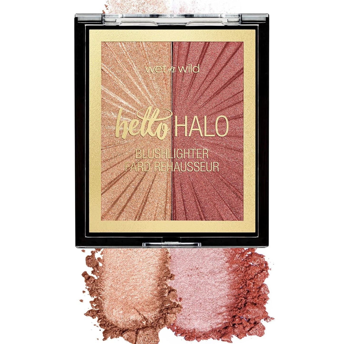 Wet n Wild MegaGlo Blushlighter, Blendable Blush & Highlighter Set, Shimmery Metallic Finish, Flash Me