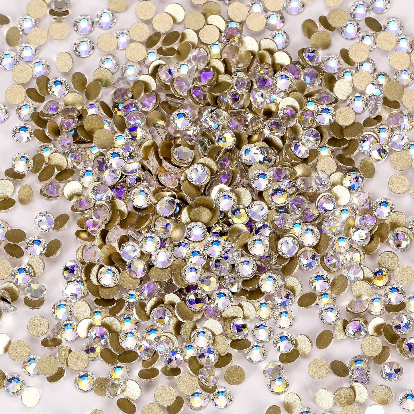 Novani Moon Night Rhinestones 288pcs Flat Back Round Rhinestone Style 2088 Sparkly Crystal Gemstones for Nail Art and Crafting SS30,6.4-6.6mm