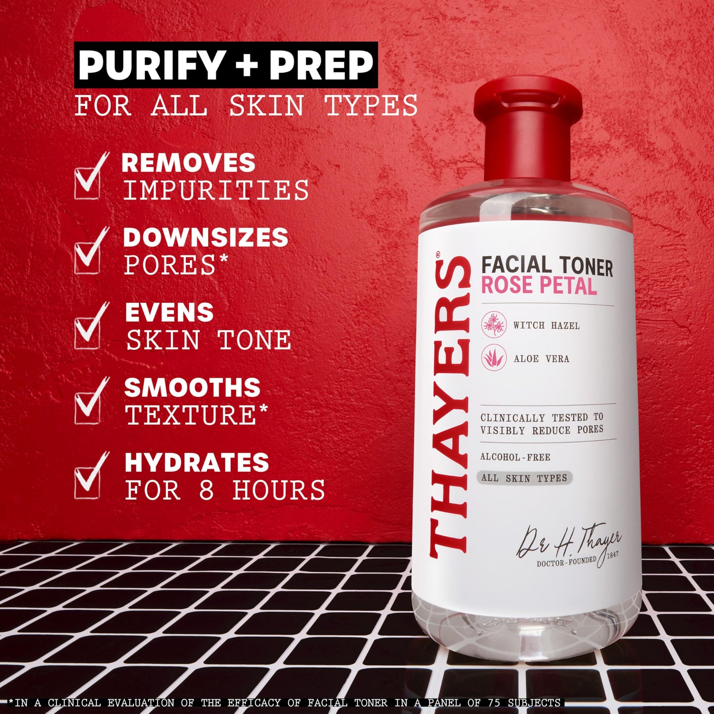 THAYERS Alcohol-Free Rose Petal Witch Hazel Facial Toner for Glowing Skin, Soothing, Hydrating