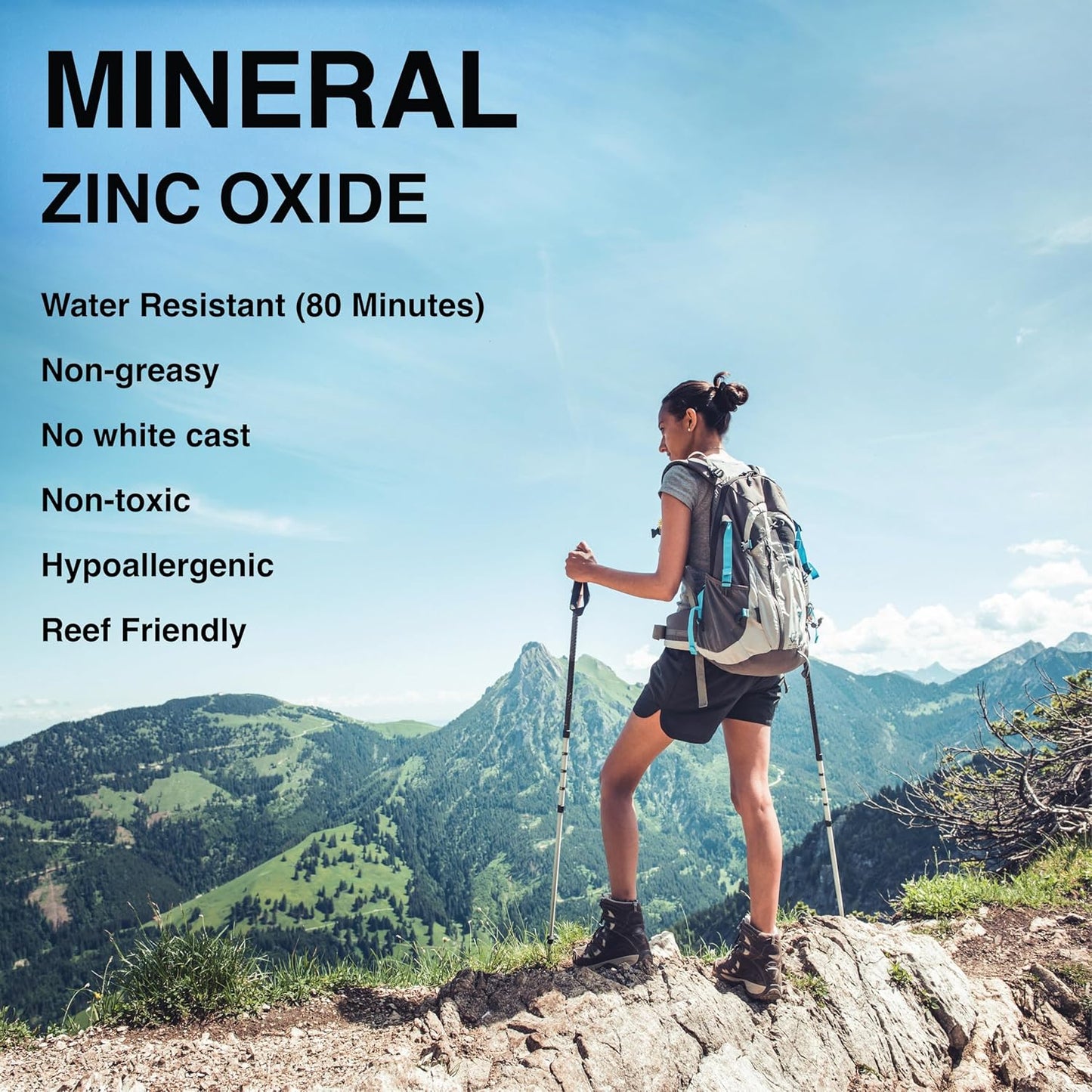 Surface Mineral Sunscreen Spray SPF 30 for Body, Lightweight Non-Nano Zinc Oxide Formula, Reef Friendly, Broad Spectrum UVA UVB Protection, Water Resistant Sun Care for 80 Minutes Outdoor Use, 5oz