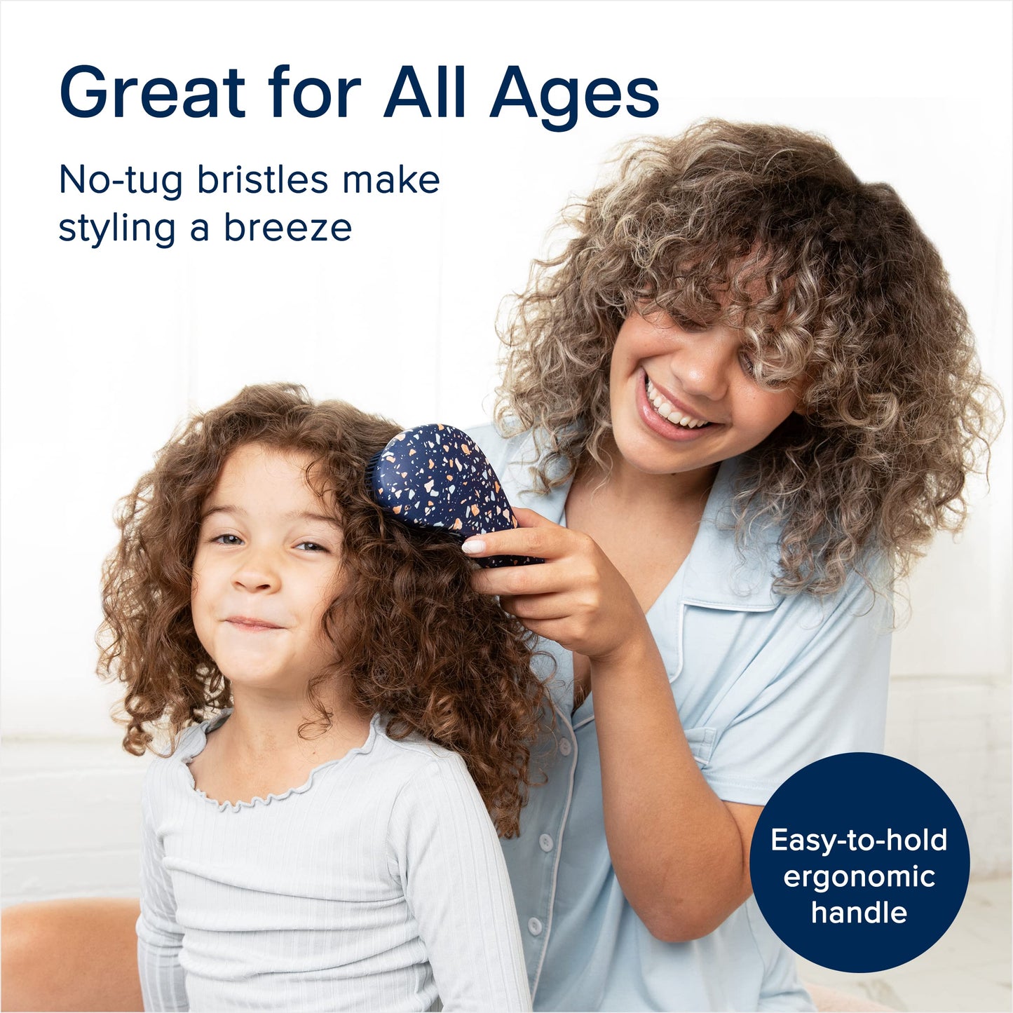 Crave Naturals Glide Thru Hair Brush - Detangler Brush for Curly, Straight, Wet or Dry Hair