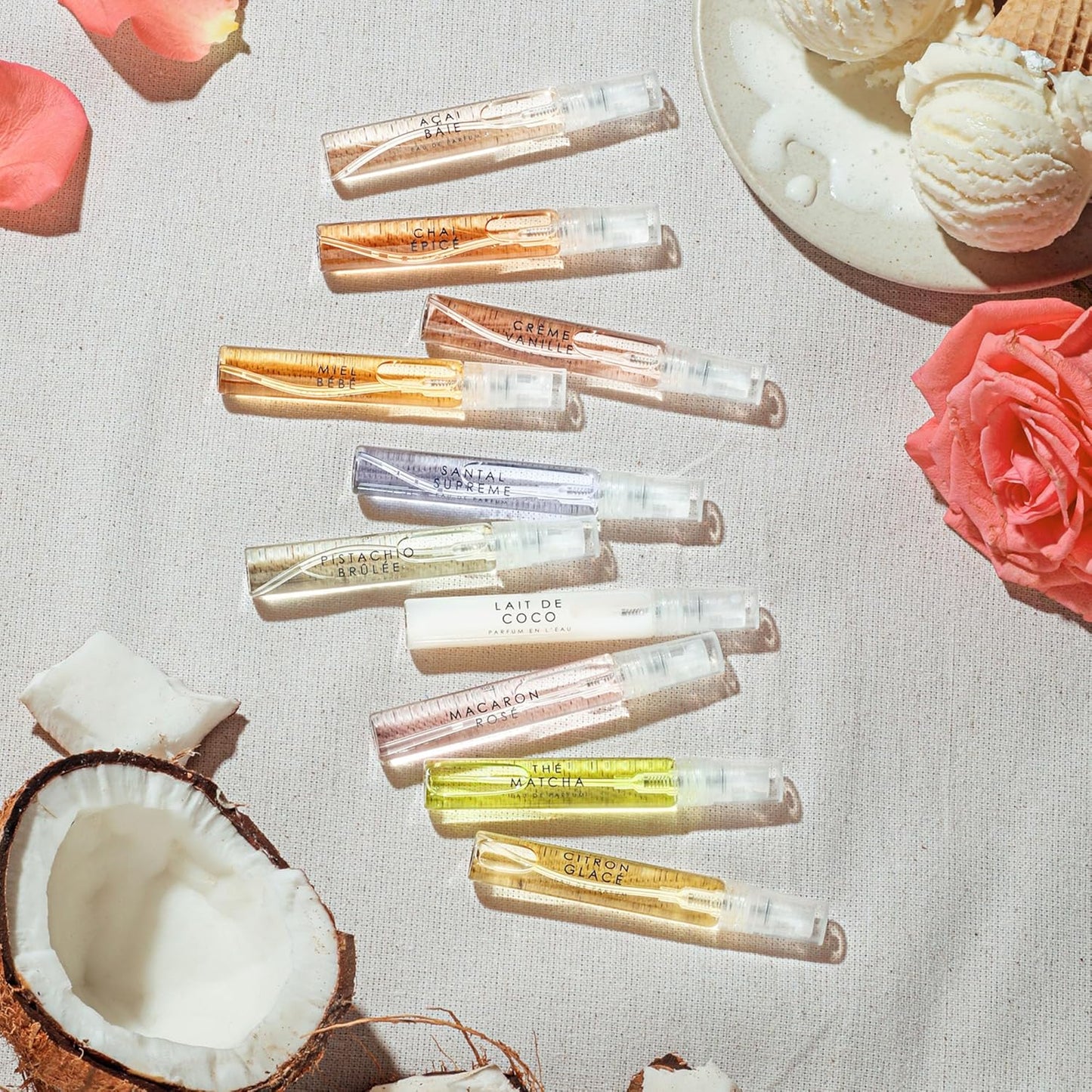 Le Monde Gourmand Parfum de Voyage 10 Piece Purse Spray Discovery Set - 0.23 fl oz (6.8 ml) Each Sample Fragrance