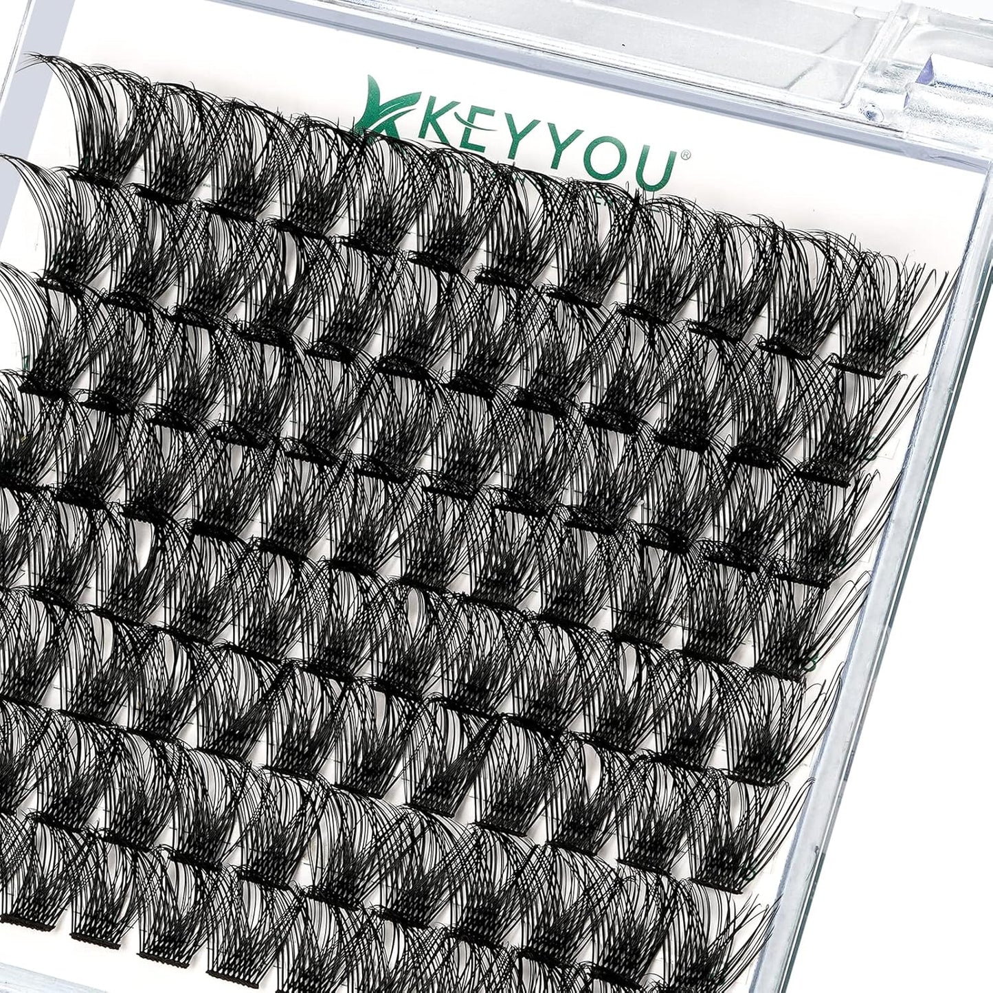 Lash Clusters 96pcs Individual Lashes D Curl 18mm Cluster Lashes KEYYOU Volume Wispy Lash Extension Soft&Comfortable Easy DIY at Home(Y03 D-18mm)
